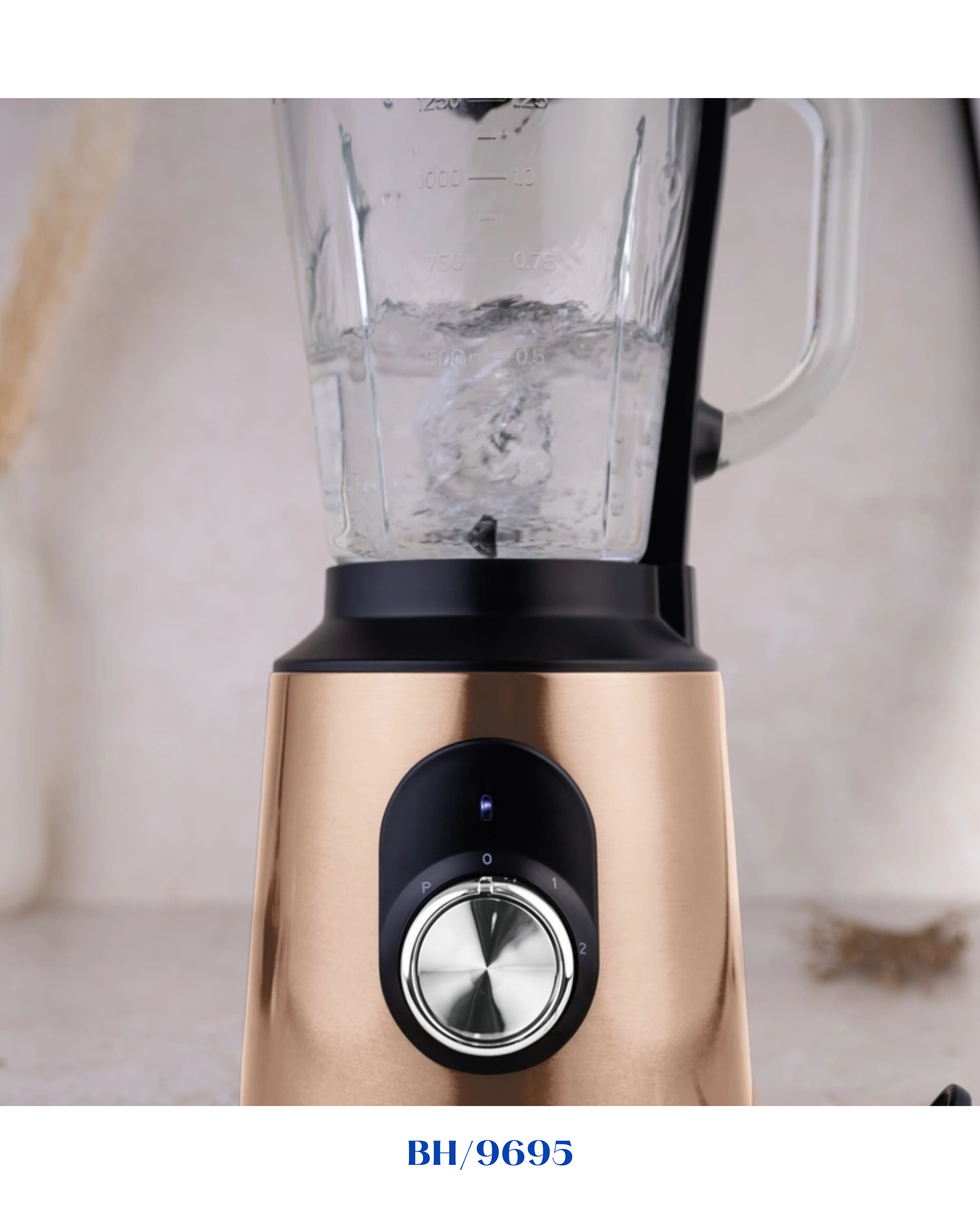 BERLINGER HAUS TABLE BLENDER WITH GLASS JAR 1000W 1.5L
