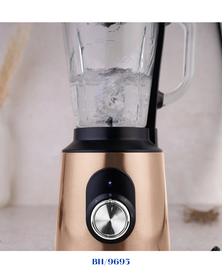 BERLINGER HAUS TABLE BLENDER WITH GLASS JAR 1000W 1.5L