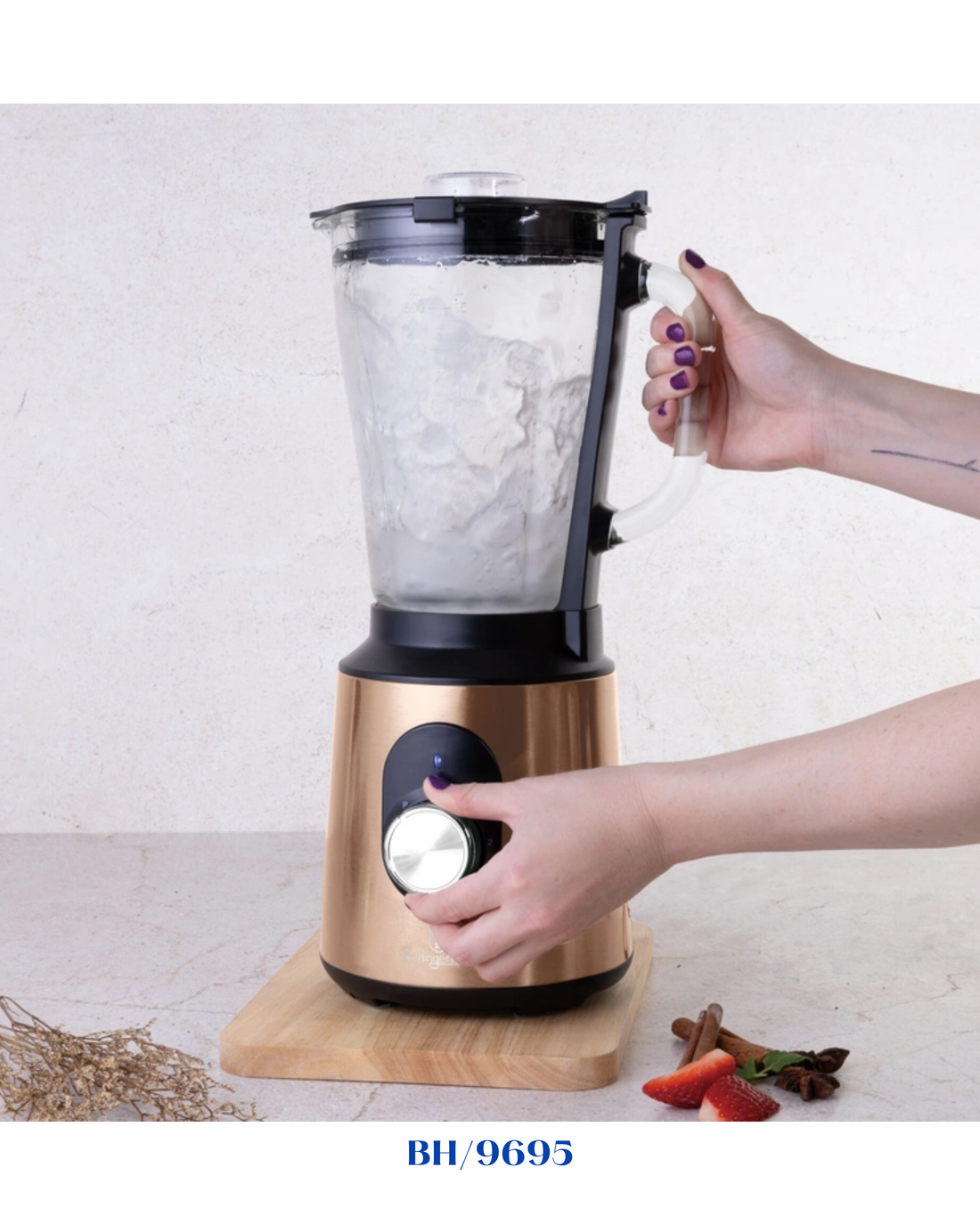 BERLINGER HAUS TABLE BLENDER WITH GLASS JAR 1000W 1.5L