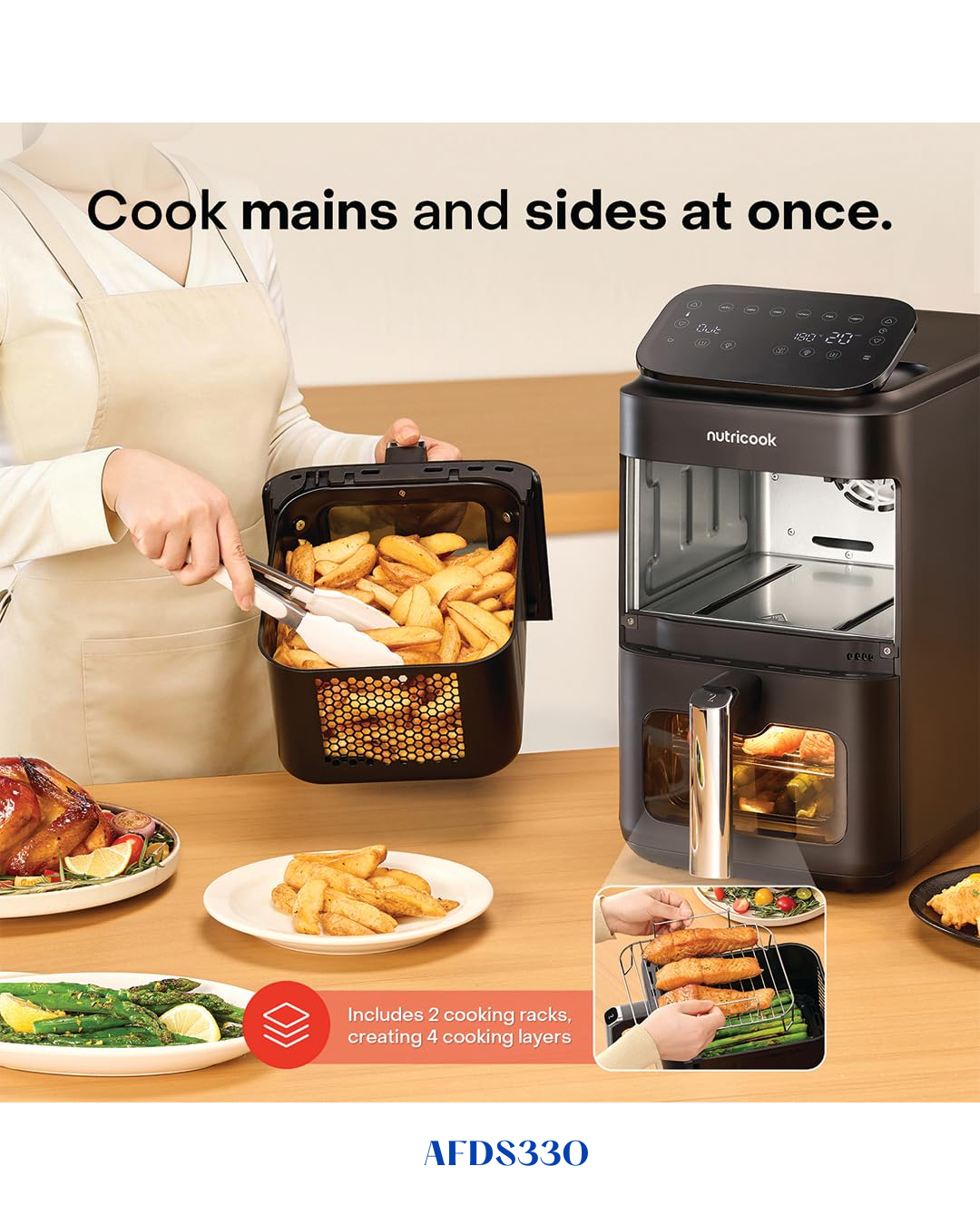NUTRICOOK DUOSTACK AIR FRYER PRO 2700W 9.6L