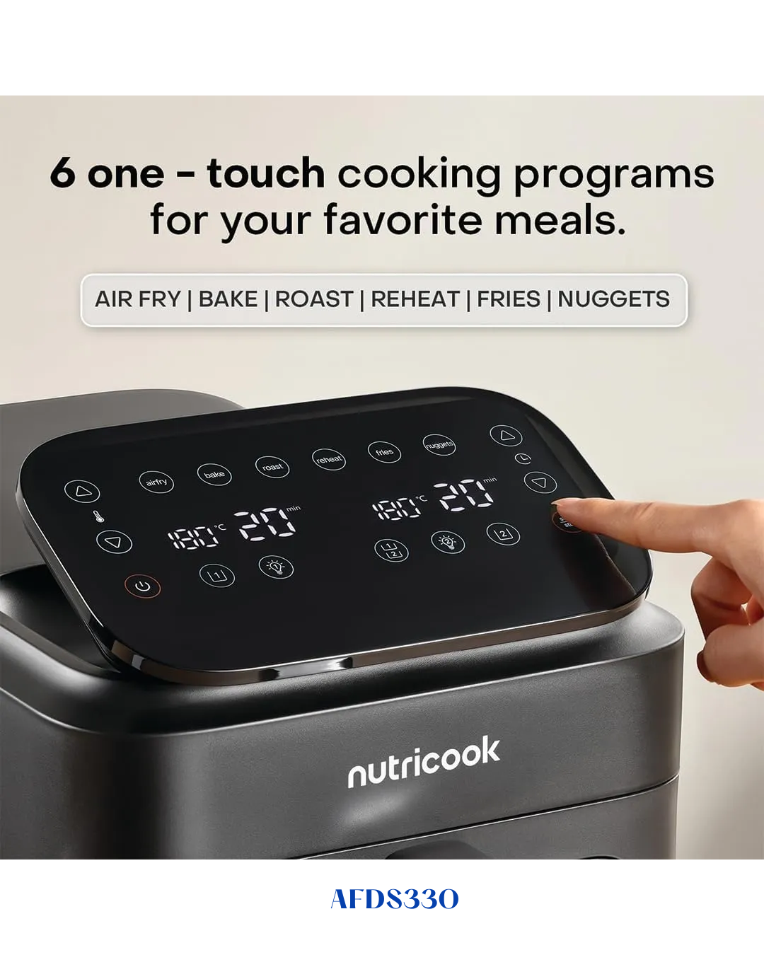 NUTRICOOK DUOSTACK AIR FRYER PRO 2700W 9.6L
