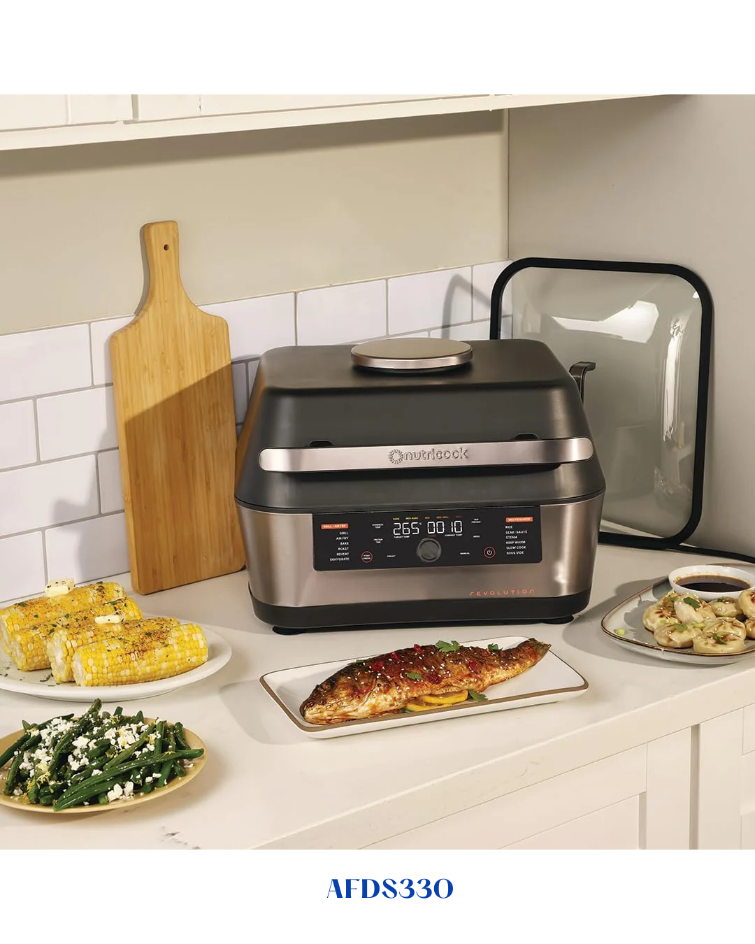 NUTRICOOK REVOLUTION 12-IN-1 GRILL, AIR FRYER & MULTICOOKER 1760W 8.5L