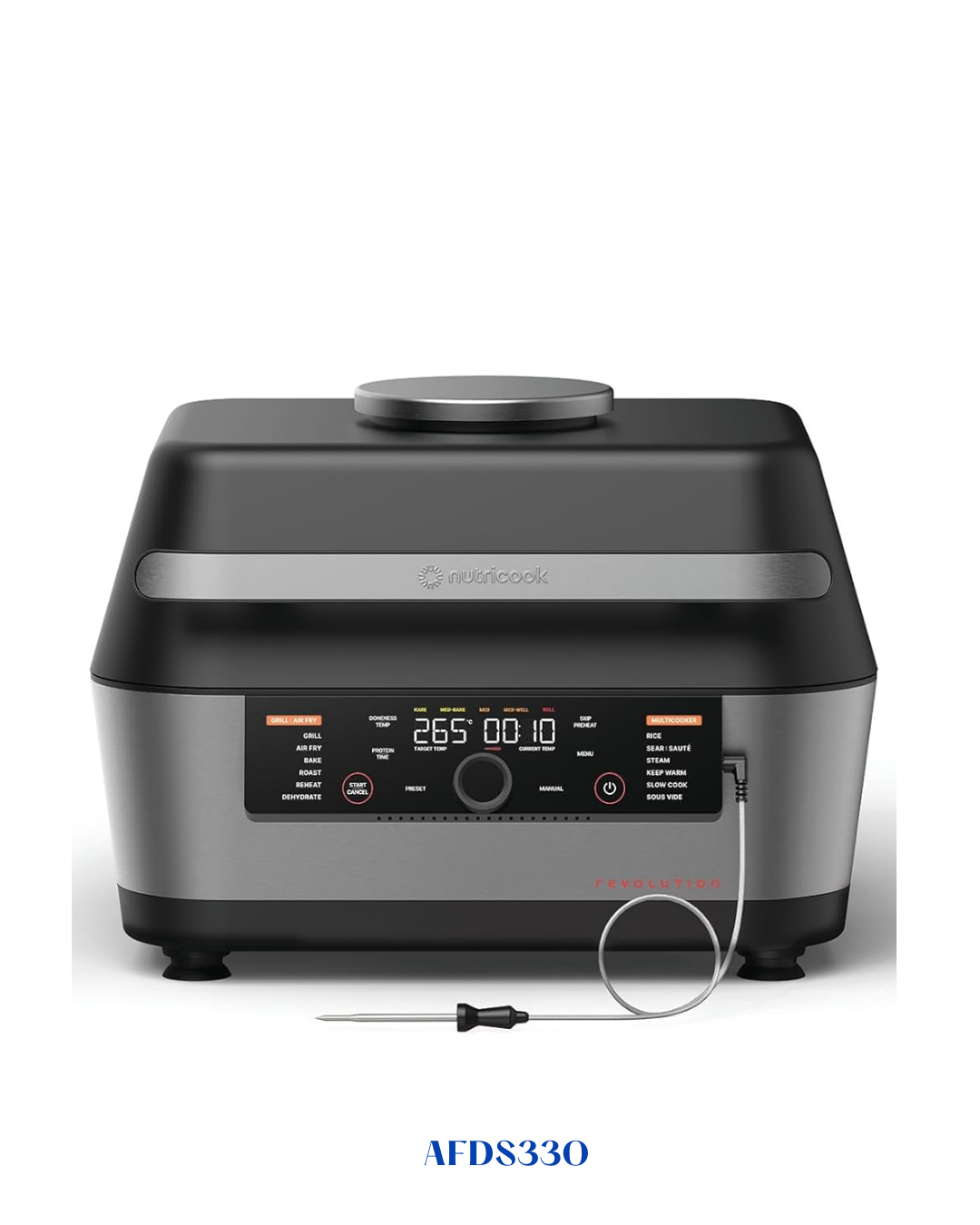 NUTRICOOK REVOLUTION 12-IN-1 GRILL, AIR FRYER & MULTICOOKER 1760W 8.5L