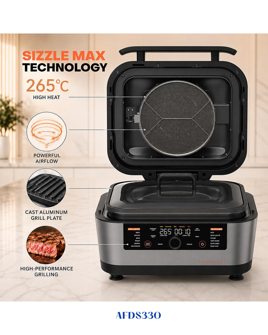 NUTRICOOK REVOLUTION 12-IN-1 GRILL, AIR FRYER & MULTICOOKER 1760W 8.5L