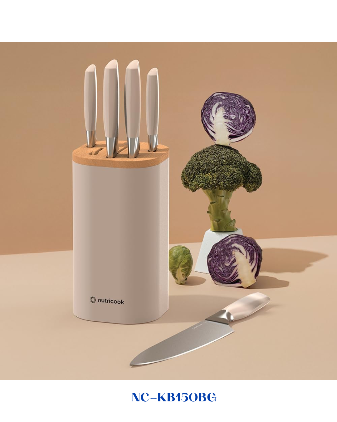 NUTRICOOK EVERYDAY KNIFE SET - BEIGE