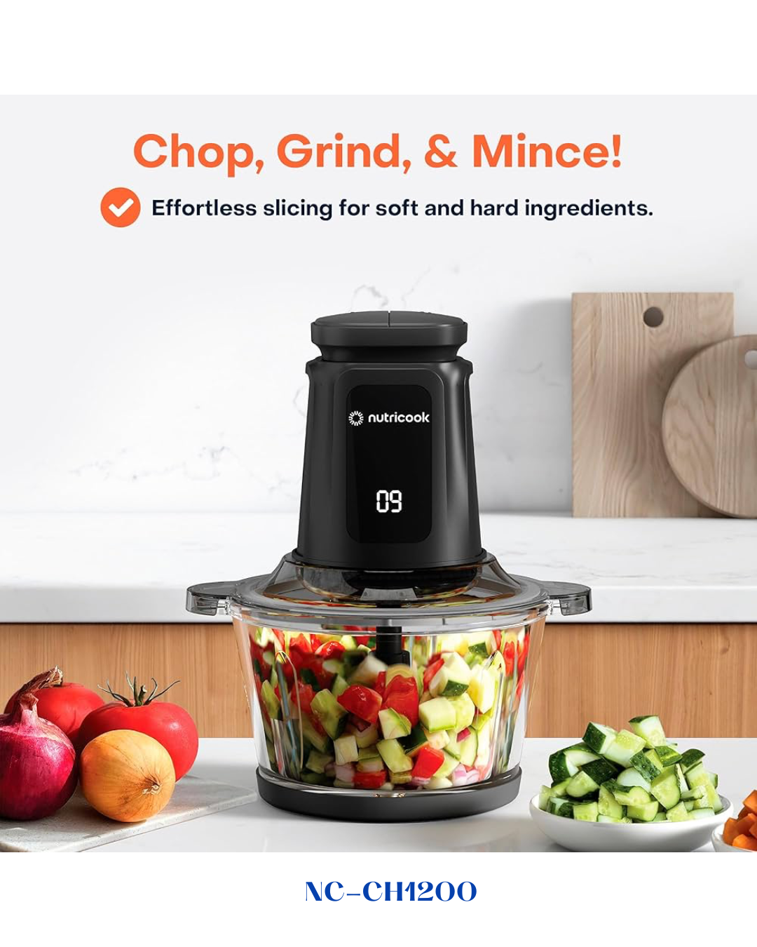 NUTRICOOK CHOPPI XL FOOD CHOPPER 500W 1.2L