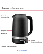 KitchenAid Variable Temperature Kettle 1.7L 3000W – Black
