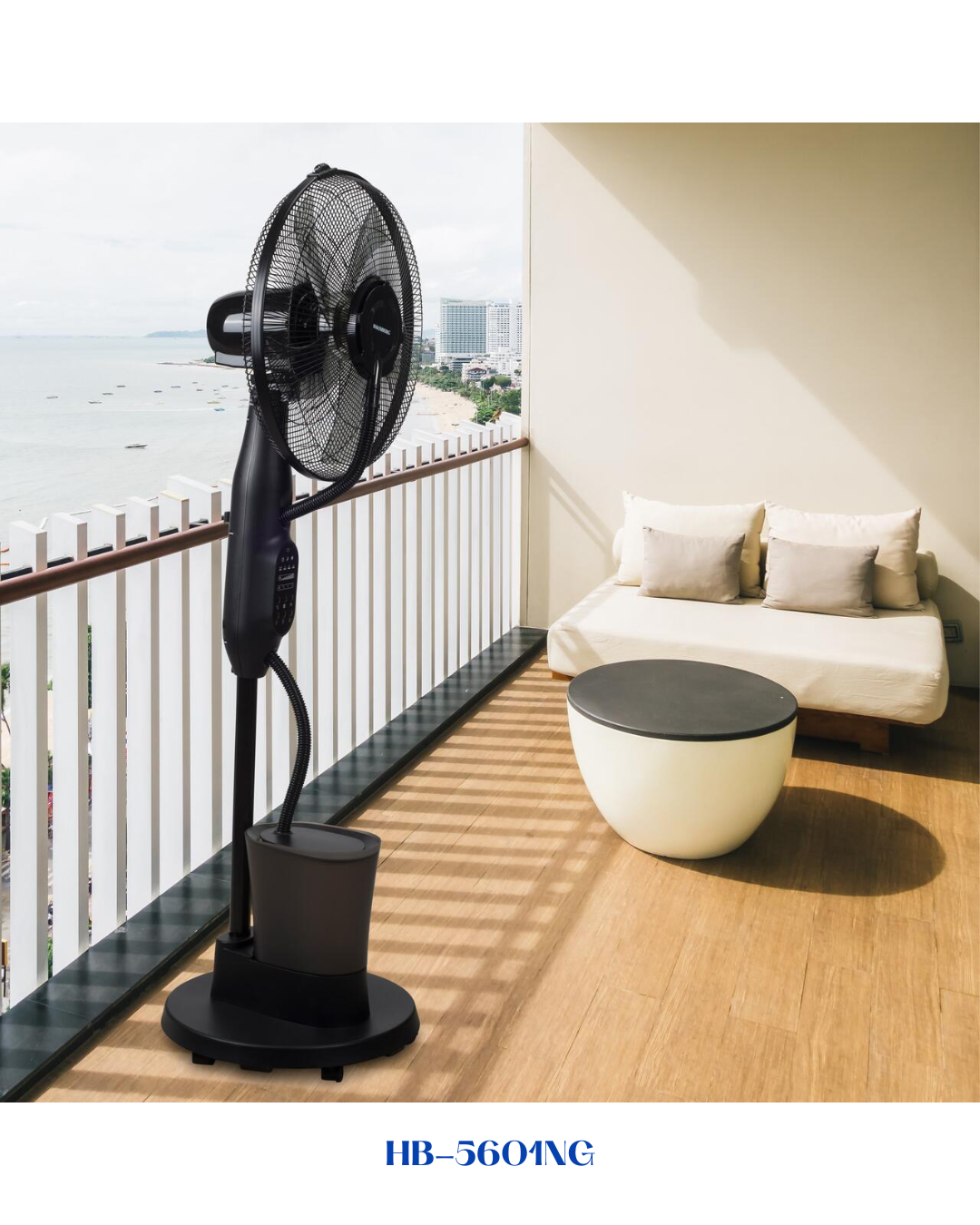 HAUSBERG 16-INCH MISTING FAN WITH LCD & REMOTE CONTROL 75W 2.8L