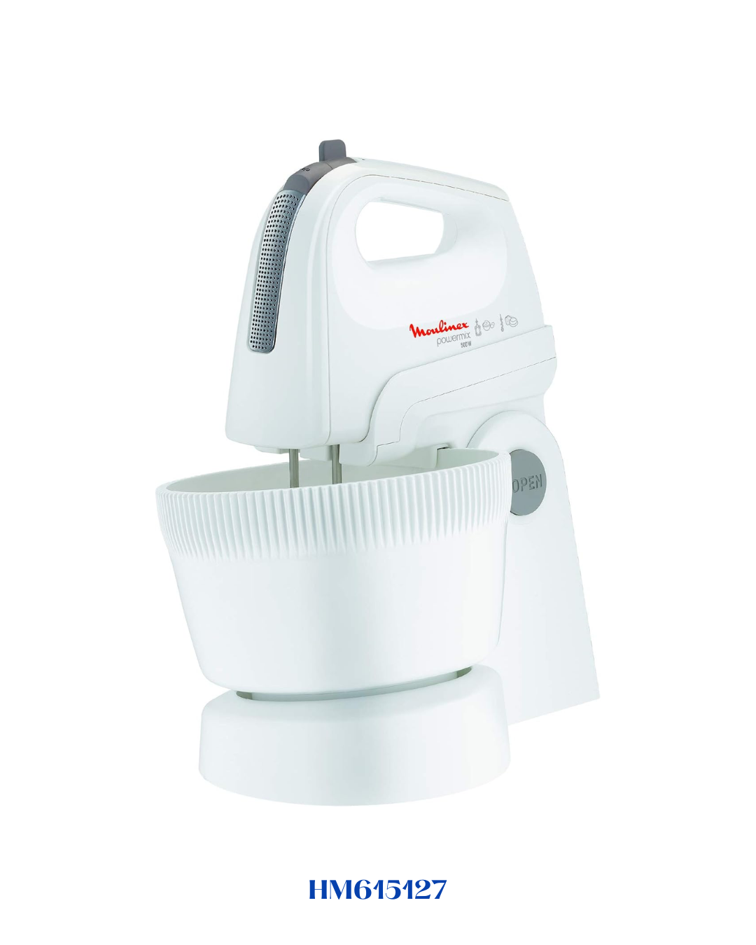MOULINEX POWERMIX HAND MIXER WITH ROTATING BOWL 500W 3.3L