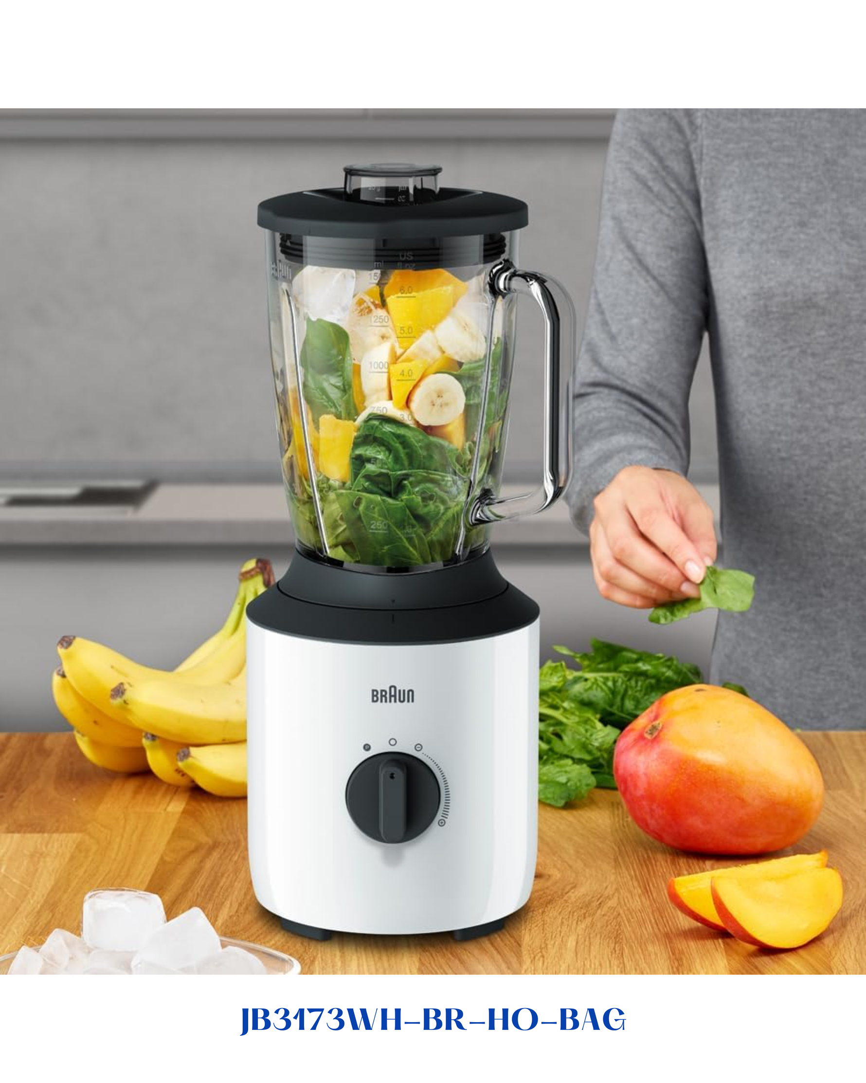 BRAUN POWERBLEND 3 JUG BLENDER 800W