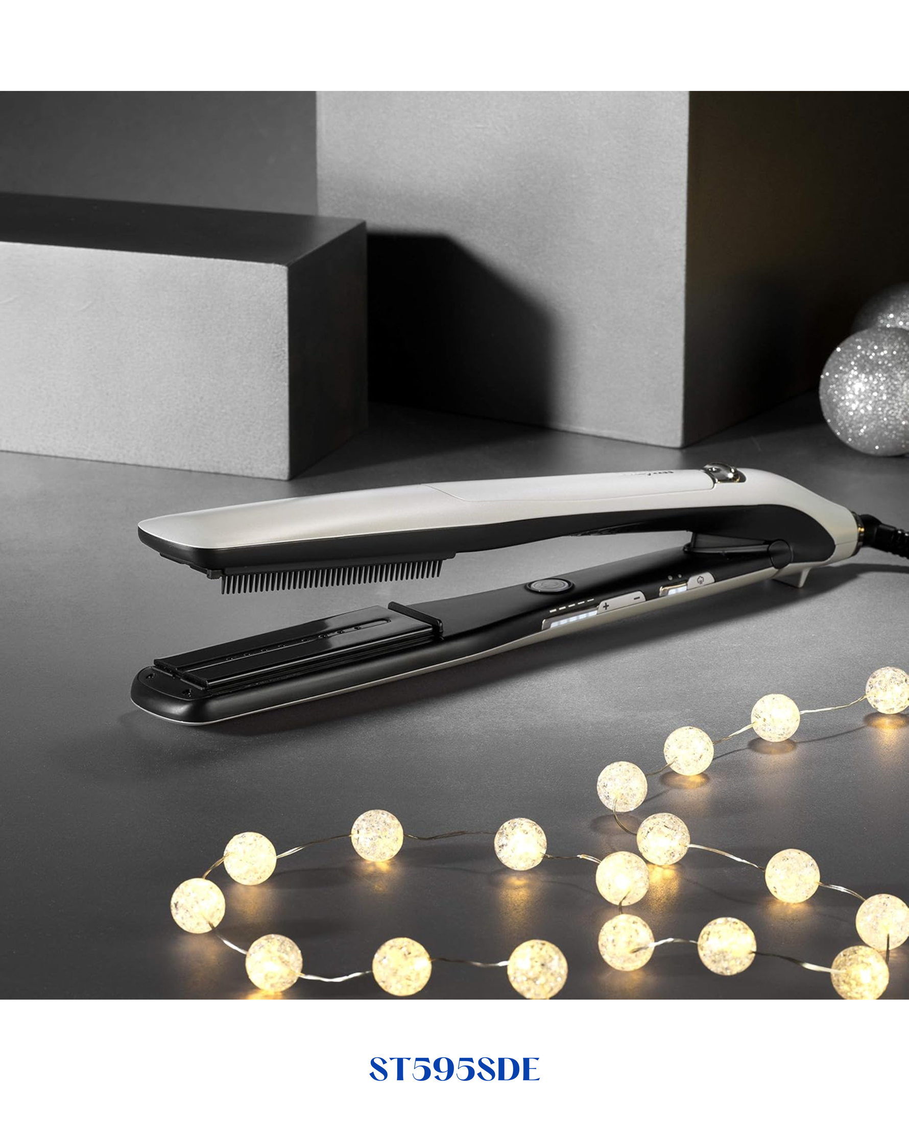 BaByliss Steam Lustre Professional Hair Straightener 56W