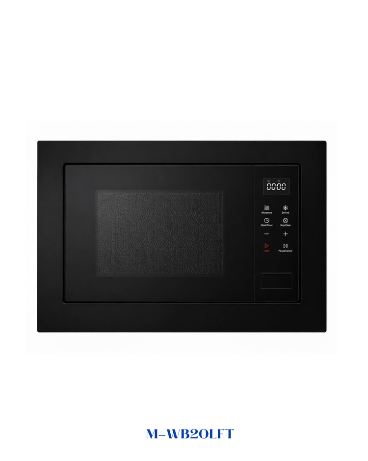DLC Built-in Microwave Oven Black Glass 900W 25L