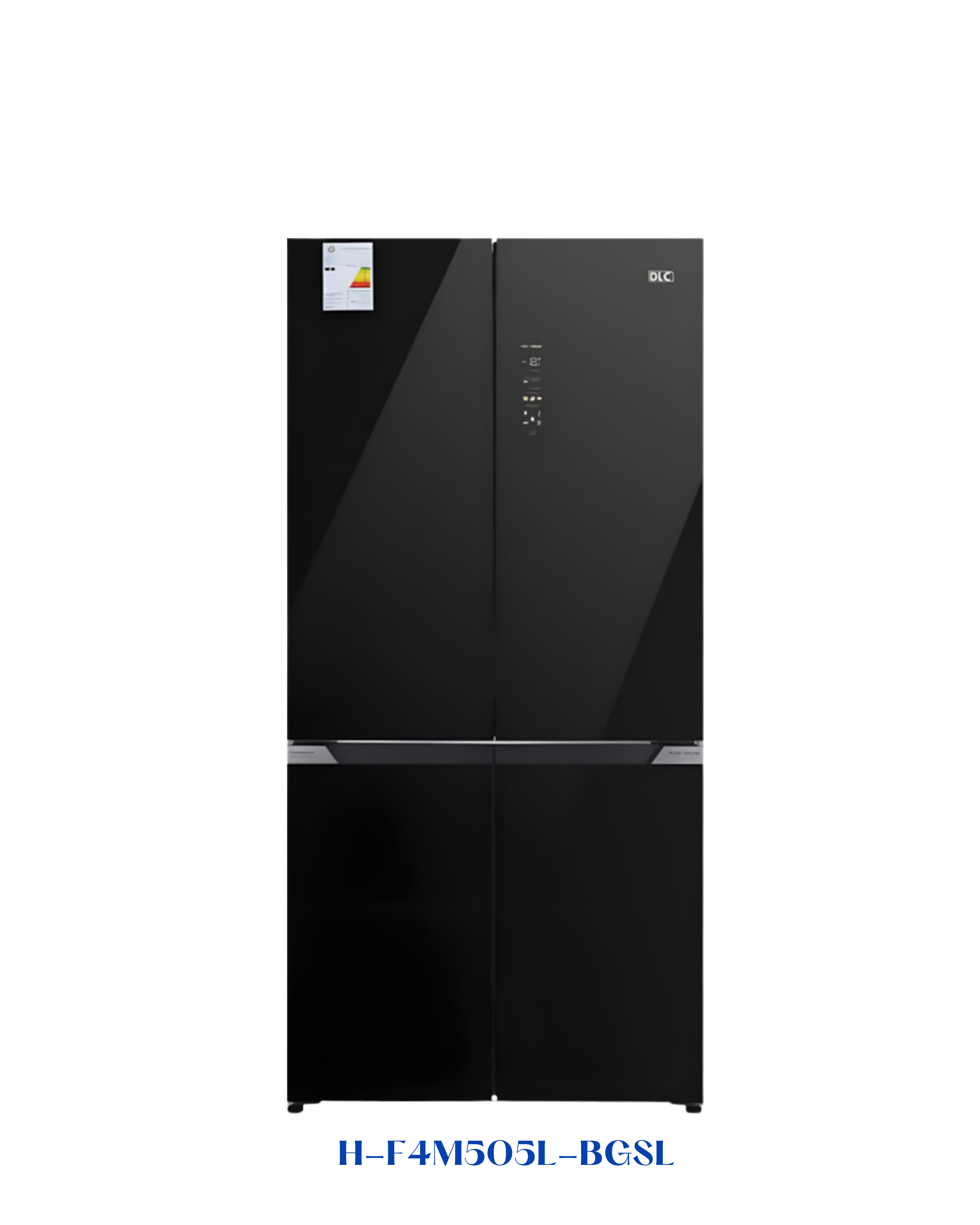 DLC 4-DOOR INVERTER REFRIGERATOR 505L BLACK GLASS