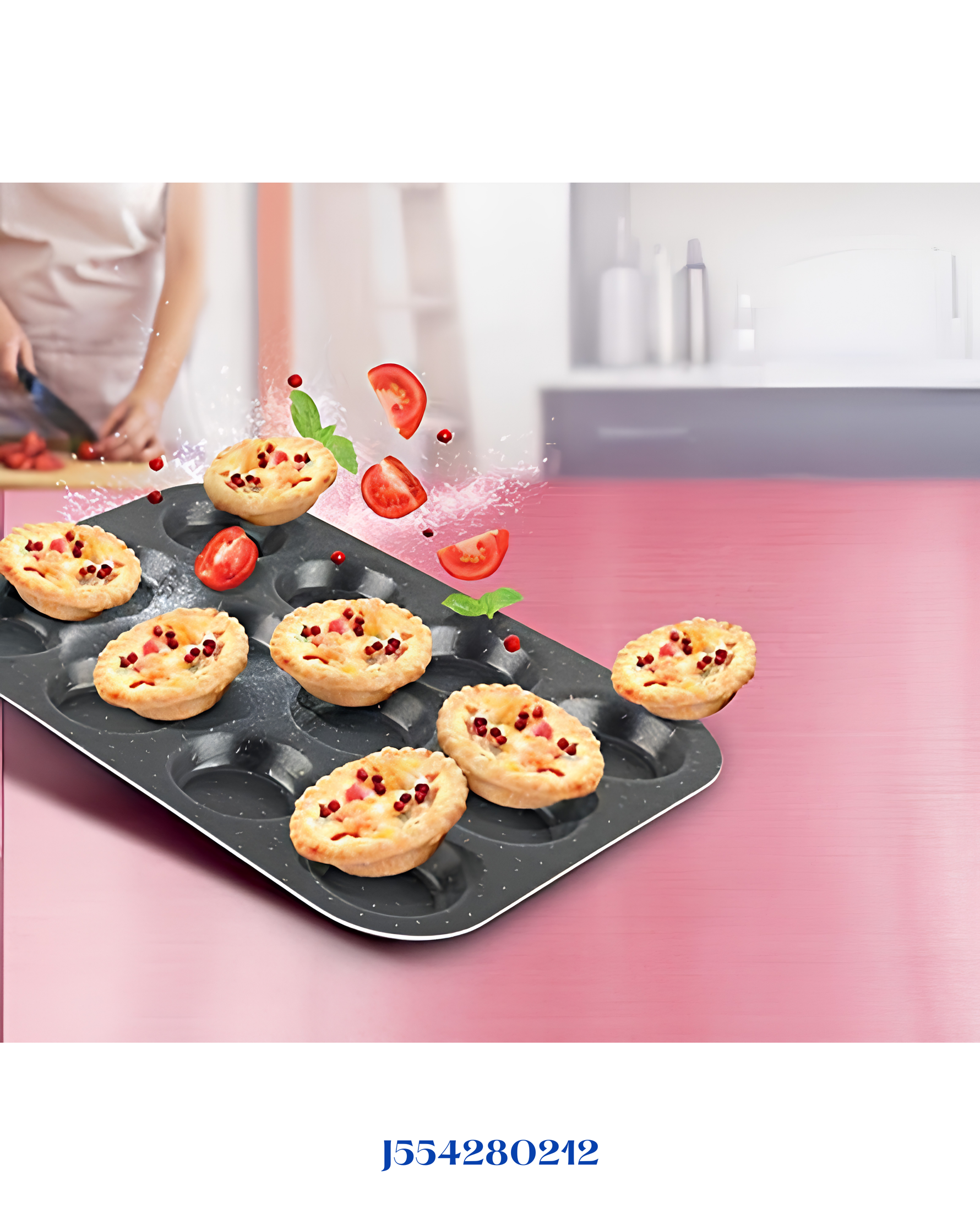 TEFAL PERFECTBAKE 12-HOLE MINI TARTLET PAN 30×23 CM