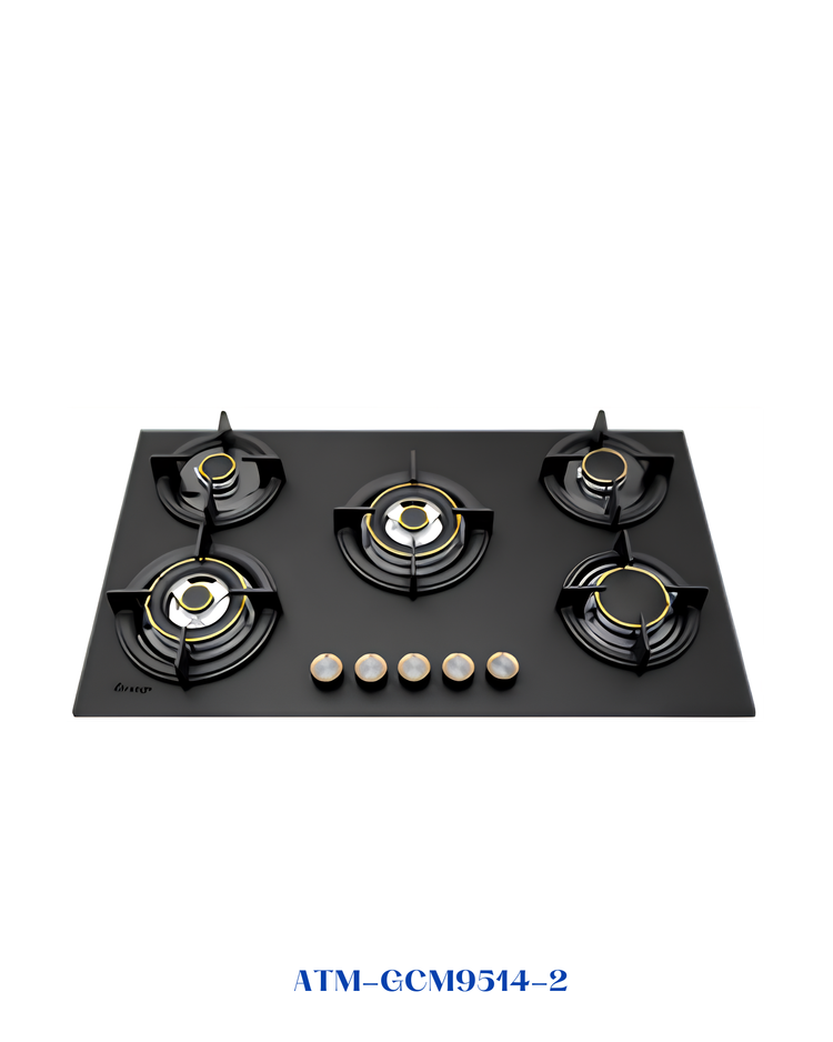 ORANGE 90 CM BUILT-IN GAS HOB – MATTE BLACK GLASS