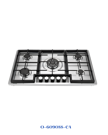 ORANGE BUILT-IN GAS HOB 5 BURNERS 90 CM