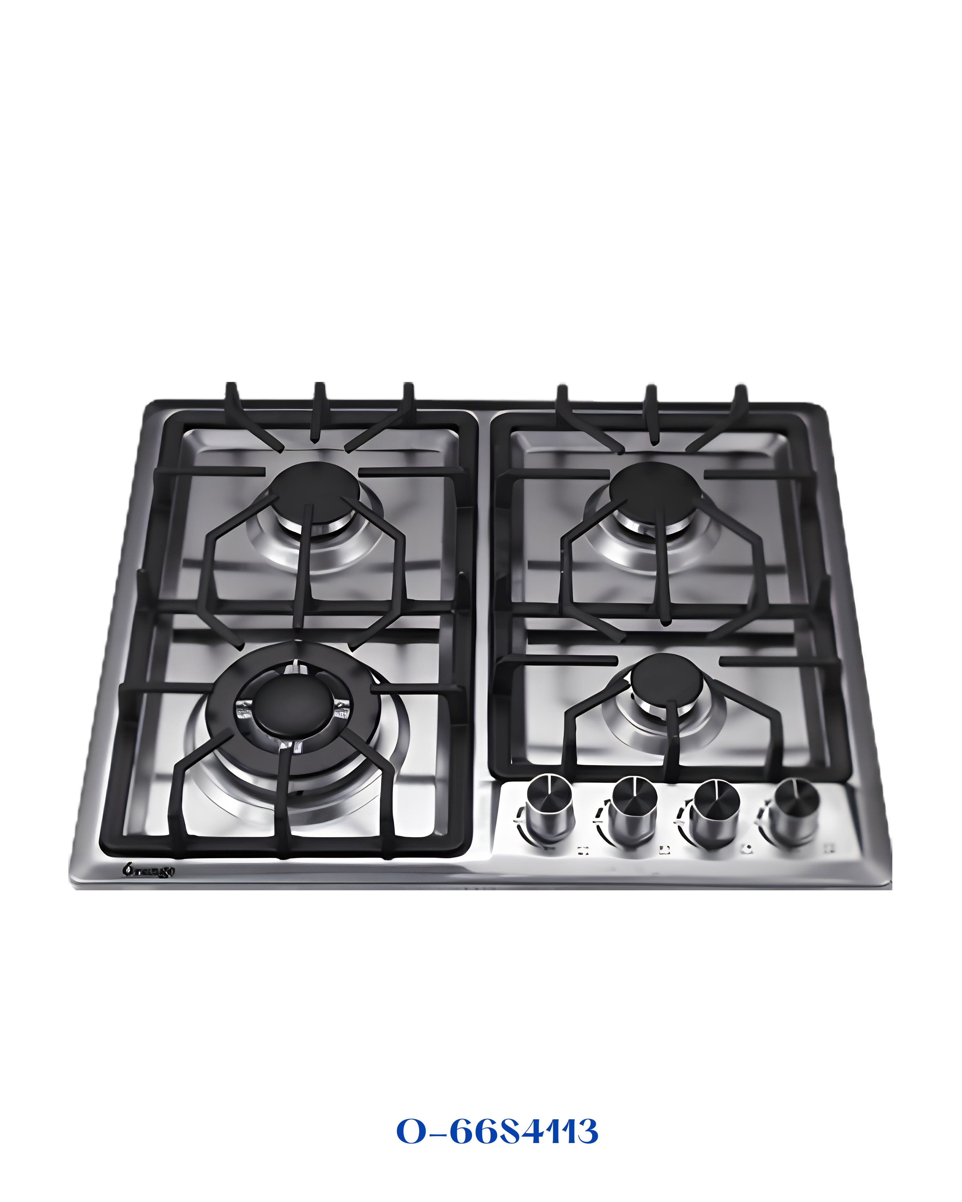ORANGE 4-BURNER BUILT-IN GAS HOB 60 CM STAINLESS STEEL