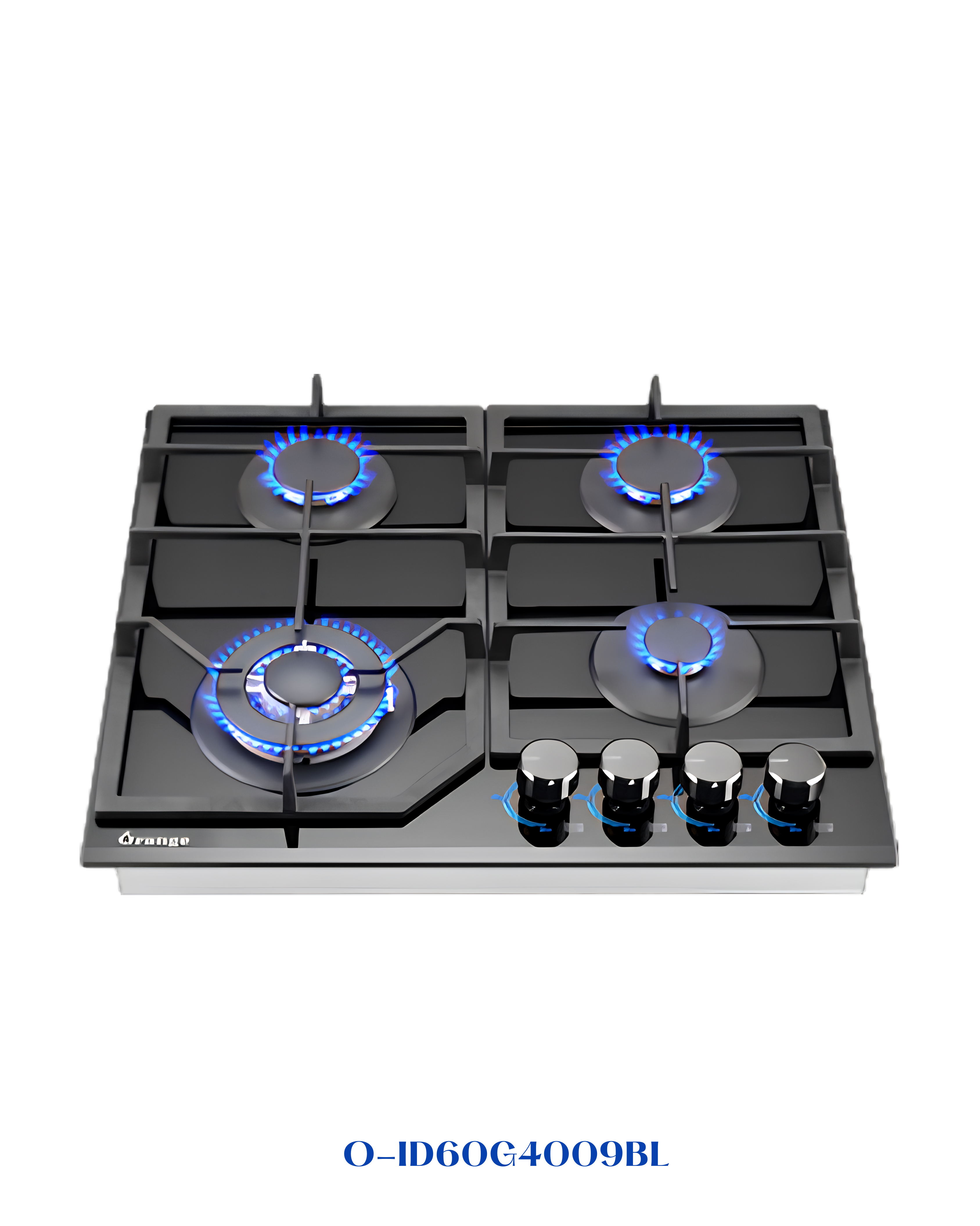 ORANGE BUILT-IN GAS HOB 60 CM – 4 BURNERS – BLACK GLASS