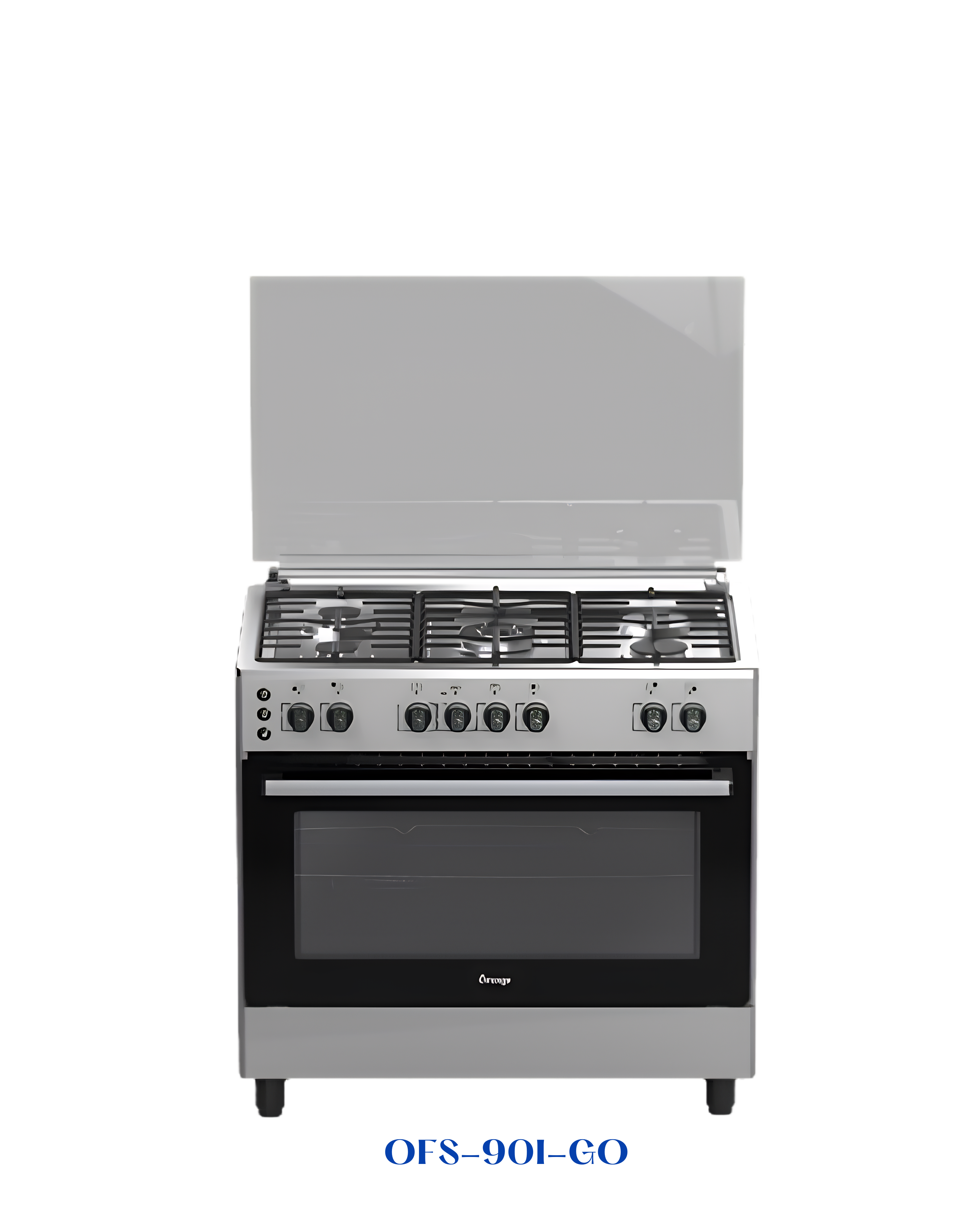 ORANGE 5-BURNER GAS COOKER 90×60 CM STAINLESS STEEL