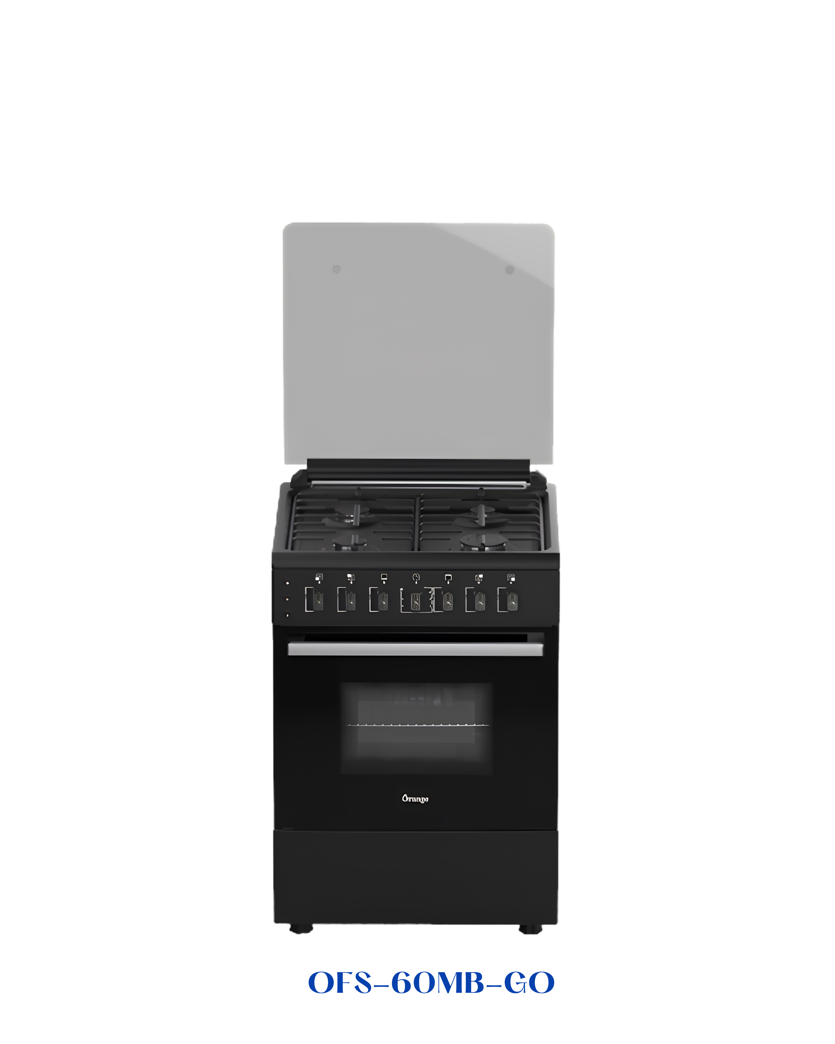 ORANGE FREESTANDING GAS COOKER 60×60 CM - BLACK MATTE