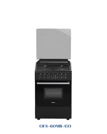 ORANGE FREESTANDING GAS COOKER 60×60 CM - BLACK MATTE