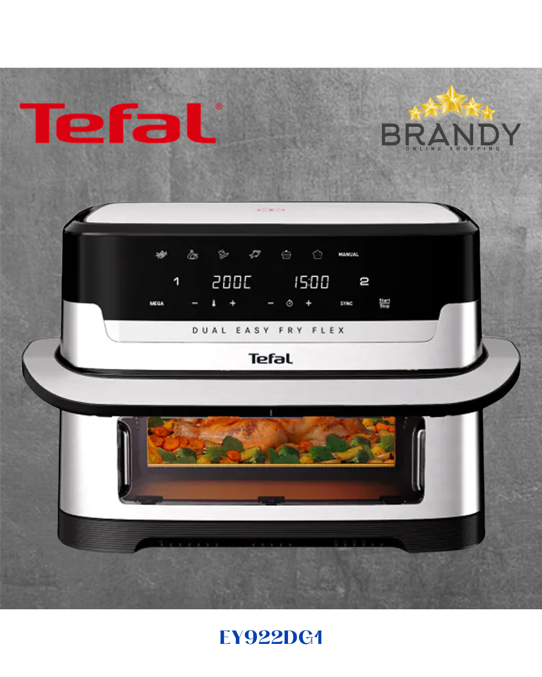 TEFAL EASY FRY FLEX DUAL AIR FRYER 9L 2700W