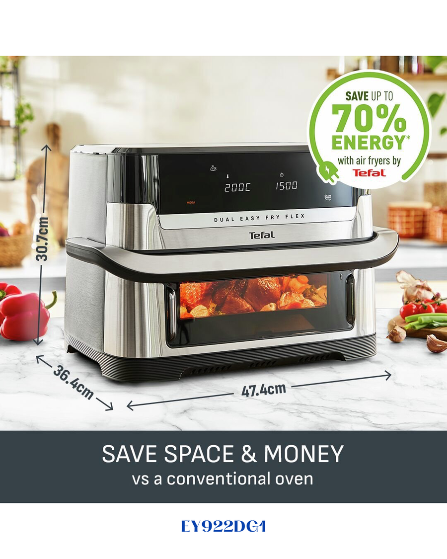 TEFAL EASY FRY FLEX DUAL AIR FRYER 9L 2700W