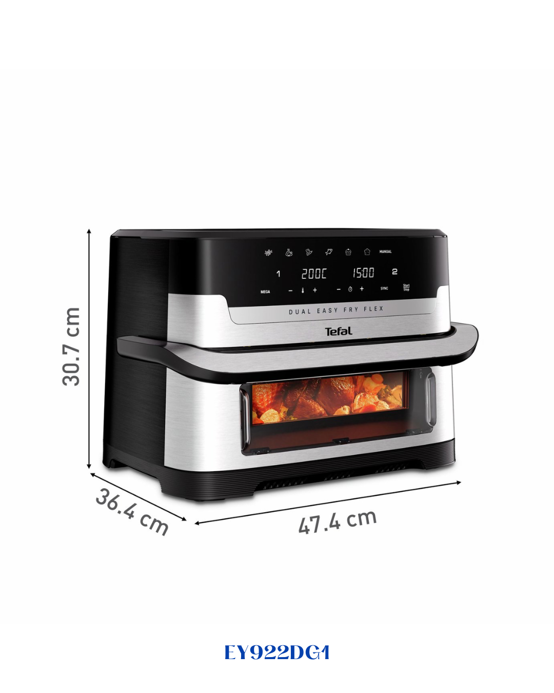 TEFAL EASY FRY FLEX DUAL AIR FRYER 9L 2700W