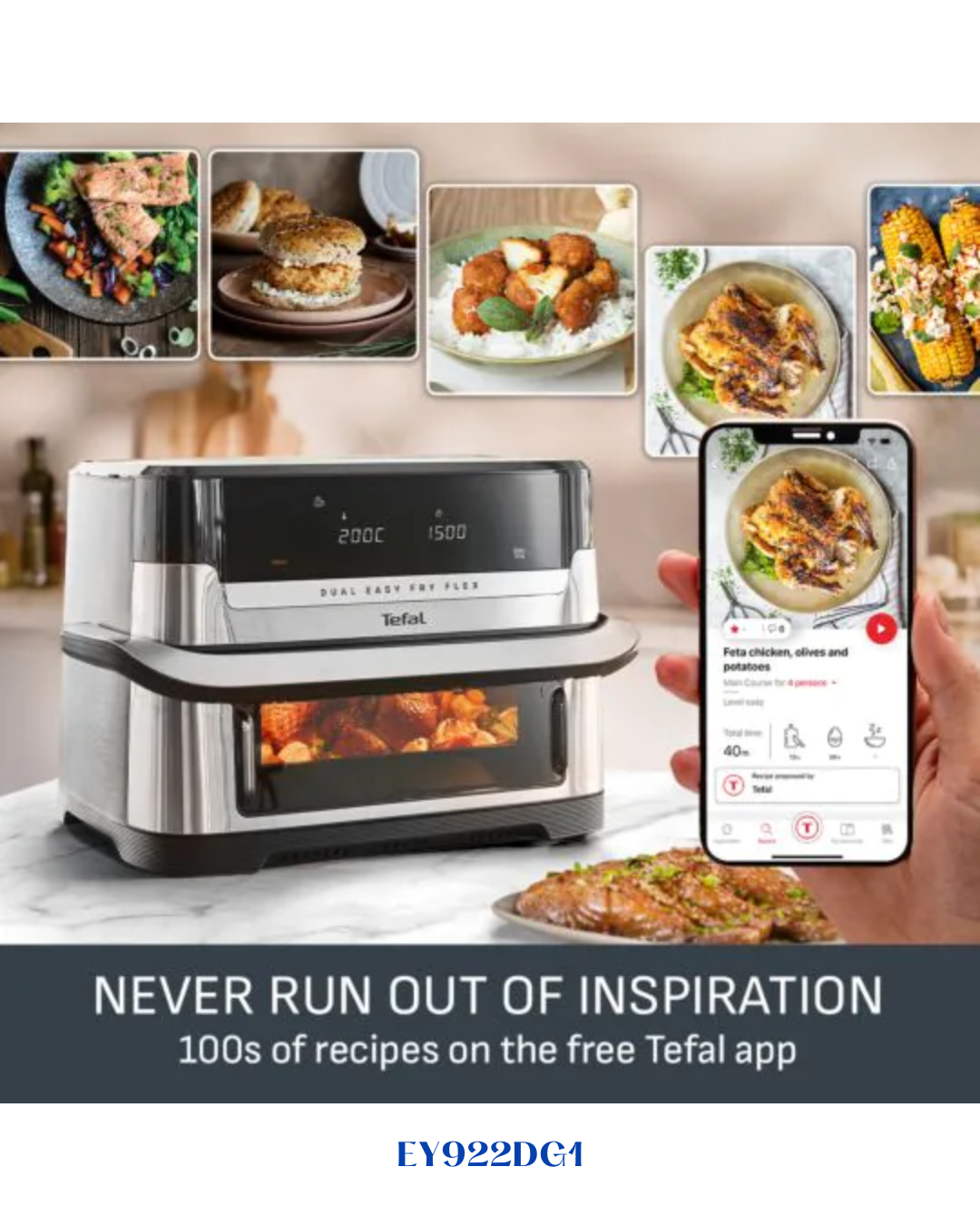 TEFAL EASY FRY FLEX DUAL AIR FRYER 9L 2700W