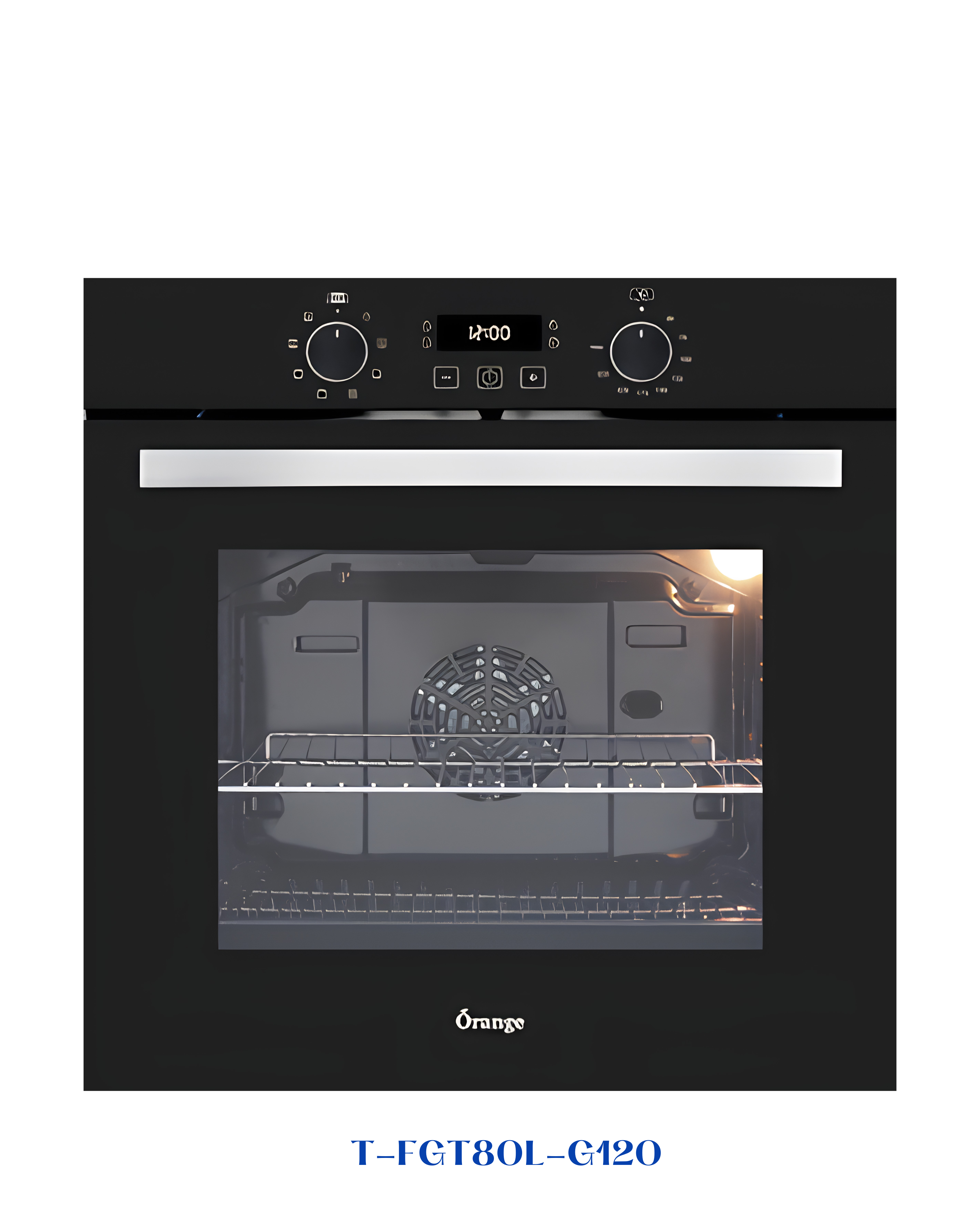 ORANGE BUILT-IN GAS OVEN 80L BLACK
