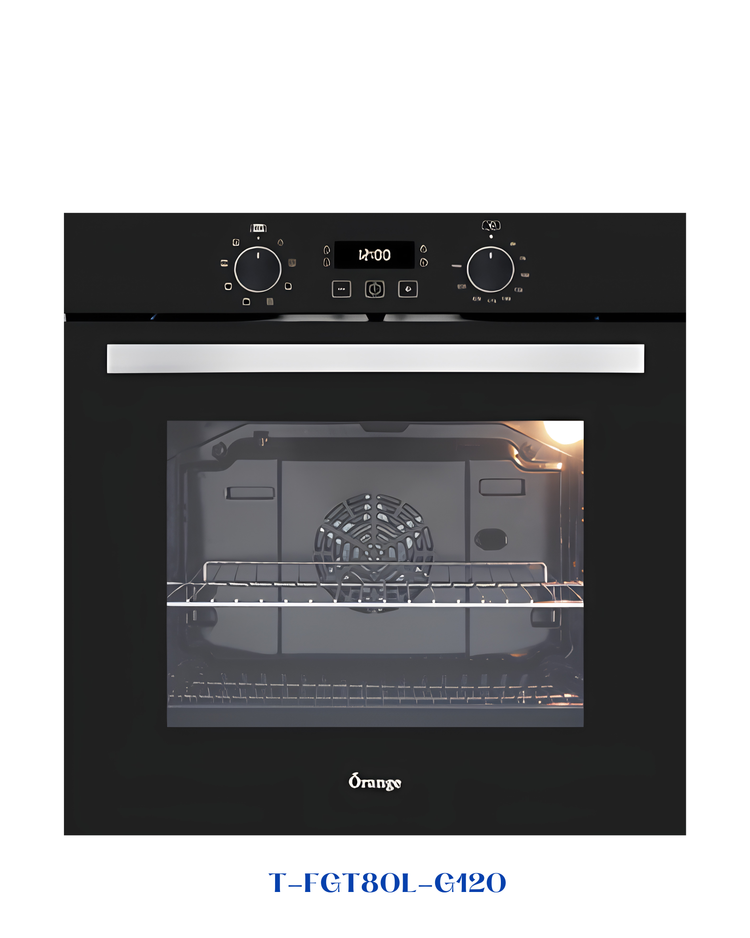 ORANGE BUILT-IN GAS OVEN 80L BLACK