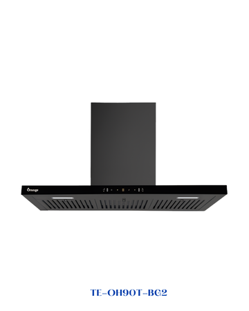 ORANGE 90 CM MATTE BLACK CHIMNEY COOKER HOOD