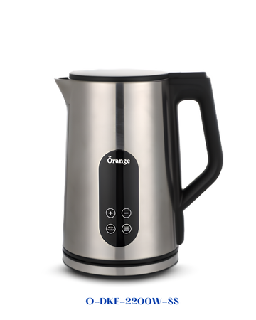 ORANGE DIGITAL KETTLE 1.7L 2200W STAINLESS STEEL