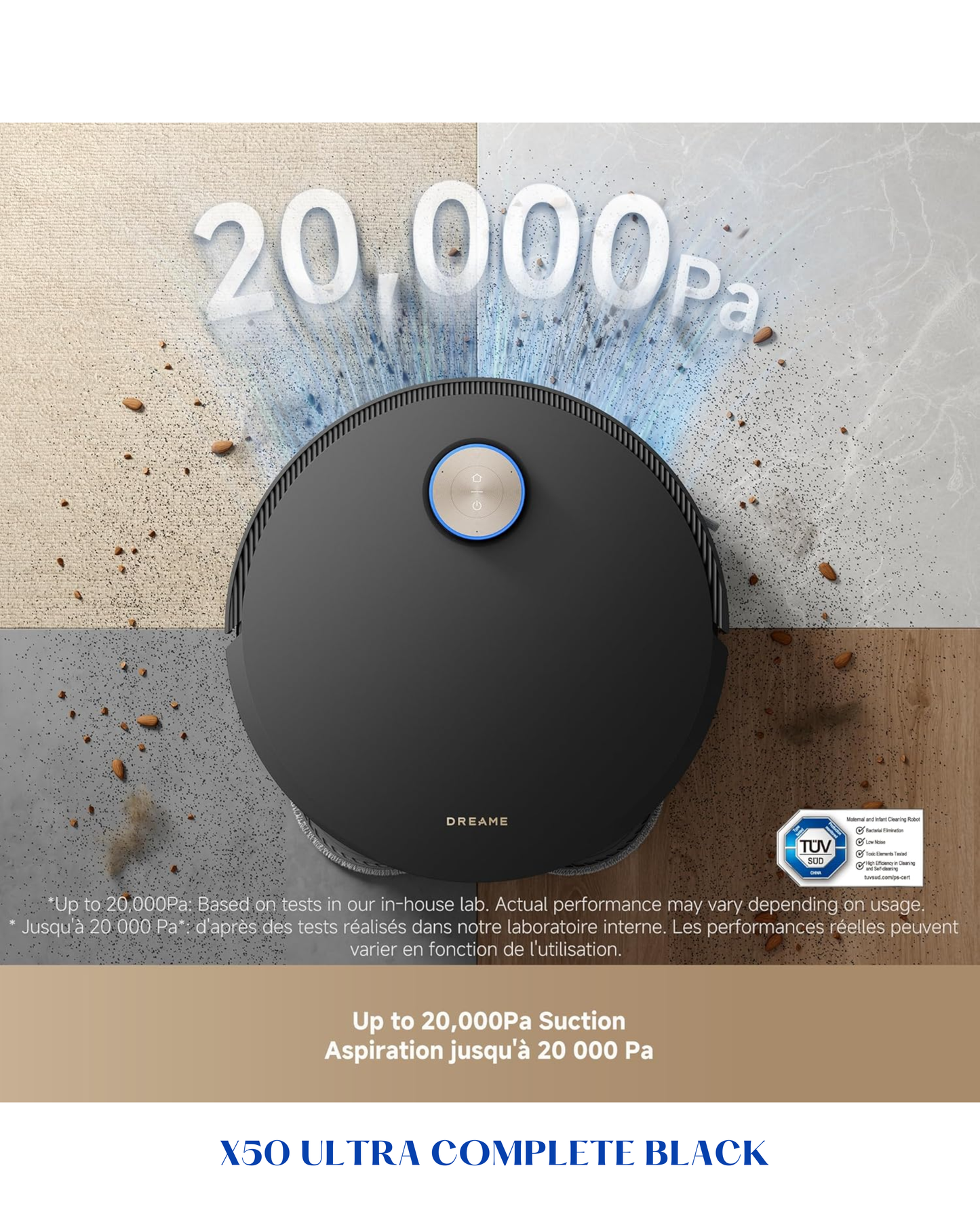 ​DREAME X50 ULTRA COMPLETE ROBOT VACUUM – BLACK
