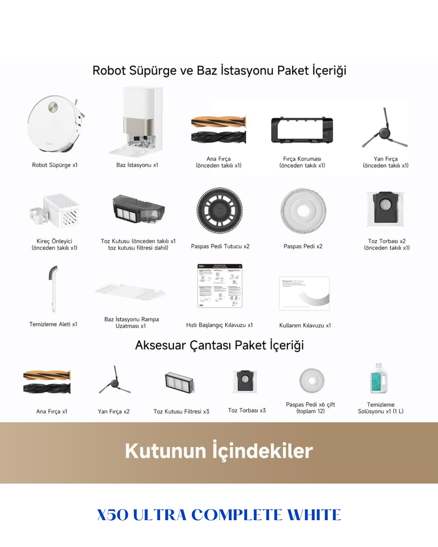 ​DREAME X50 ULTRA COMPLETE ROBOT VACUUM – WHITE