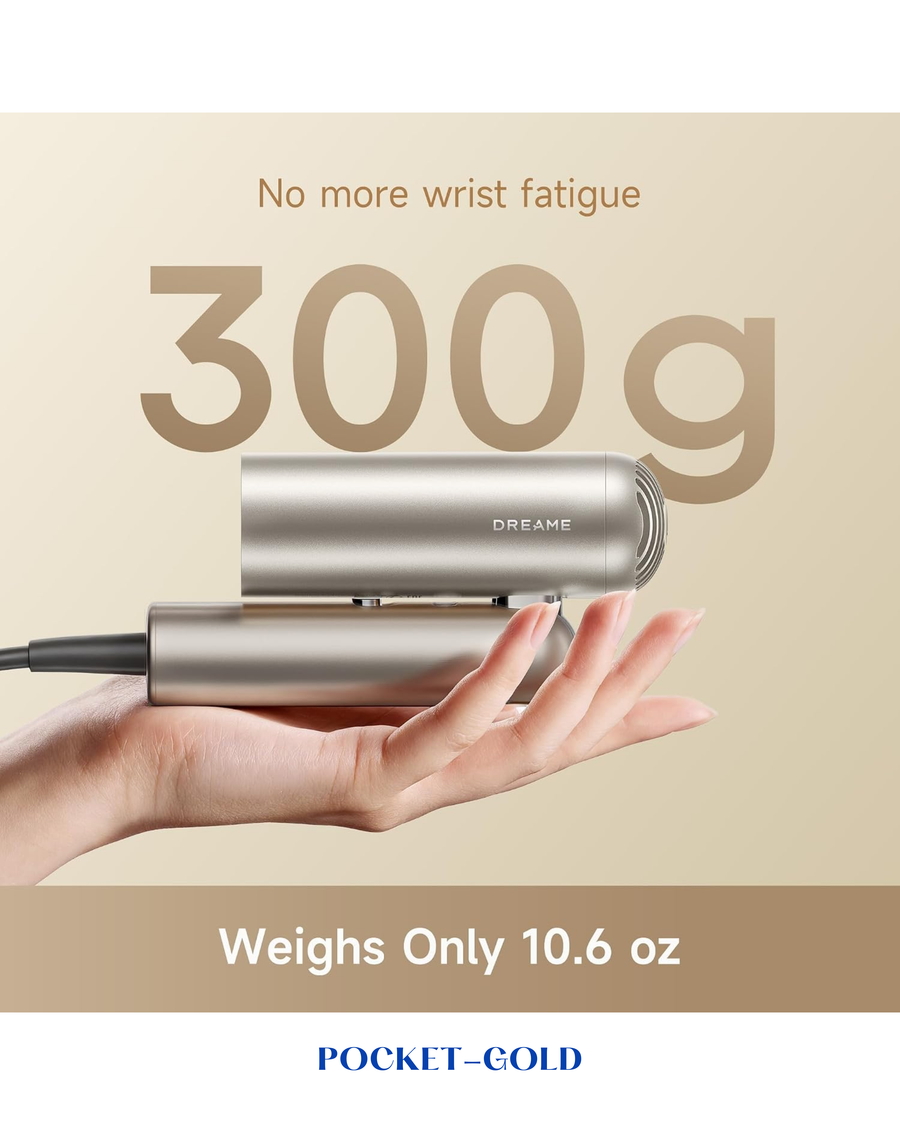 DREAME POCKET HIGH-SPEED HAIR DRYER 1300W – GOLD