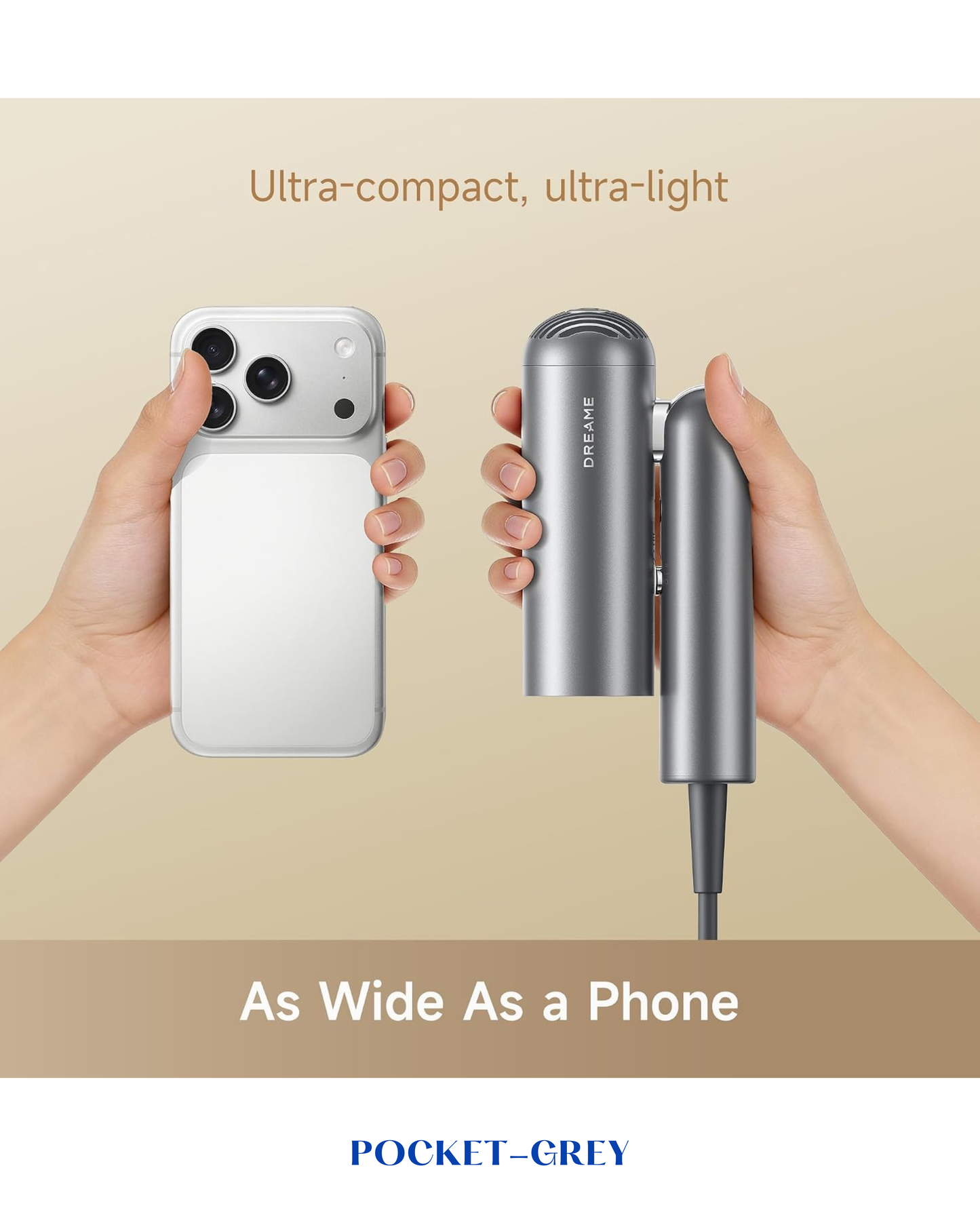 DREAME POCKET HIGH-SPEED HAIR DRYER 1300W