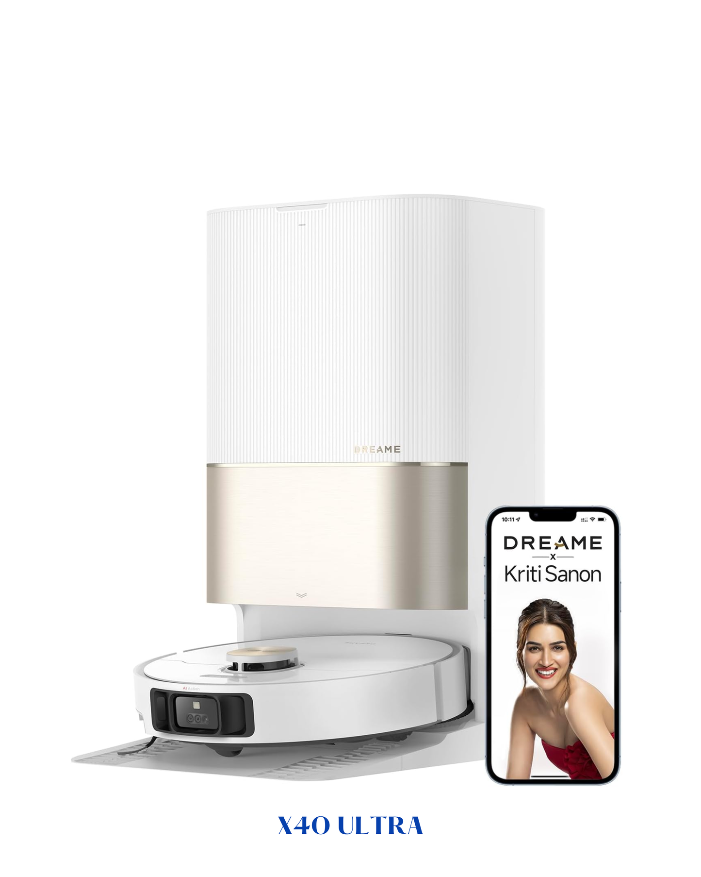 ​DREAME X40 ULTRA ROBOT VACUUM AND MOP – WHITE