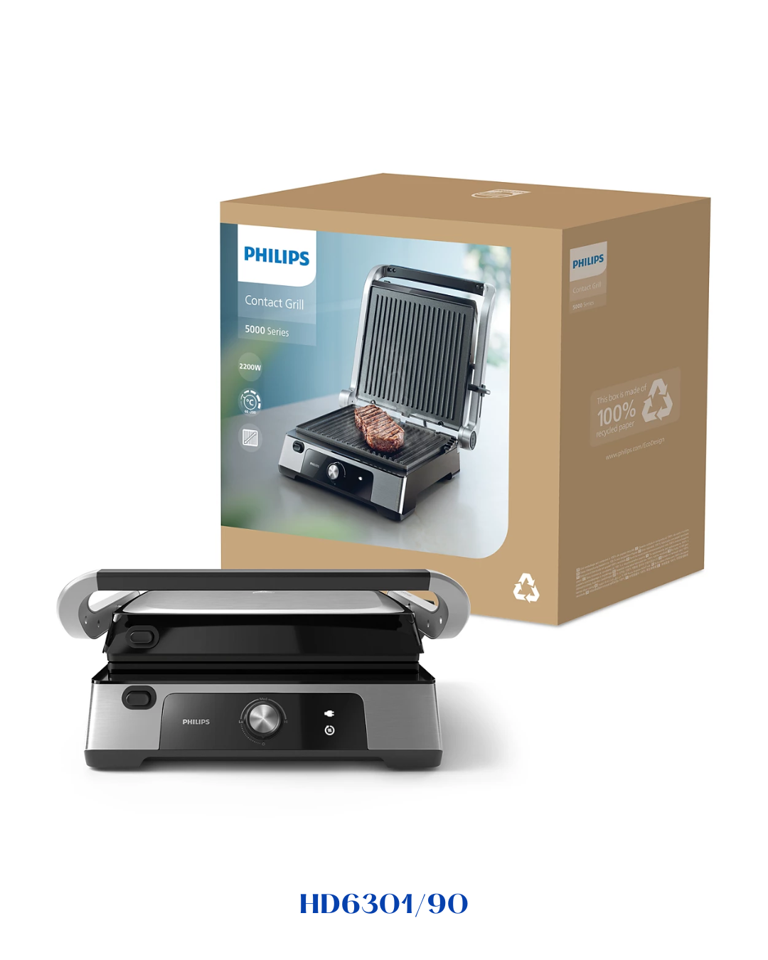 PHILIPS 5000 SERIES CONTACT GRILL HD6301/90