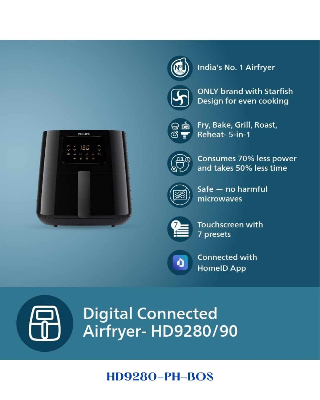 PHILIPS ESSENTIAL AIRFRYER XL 2000W 6.2L