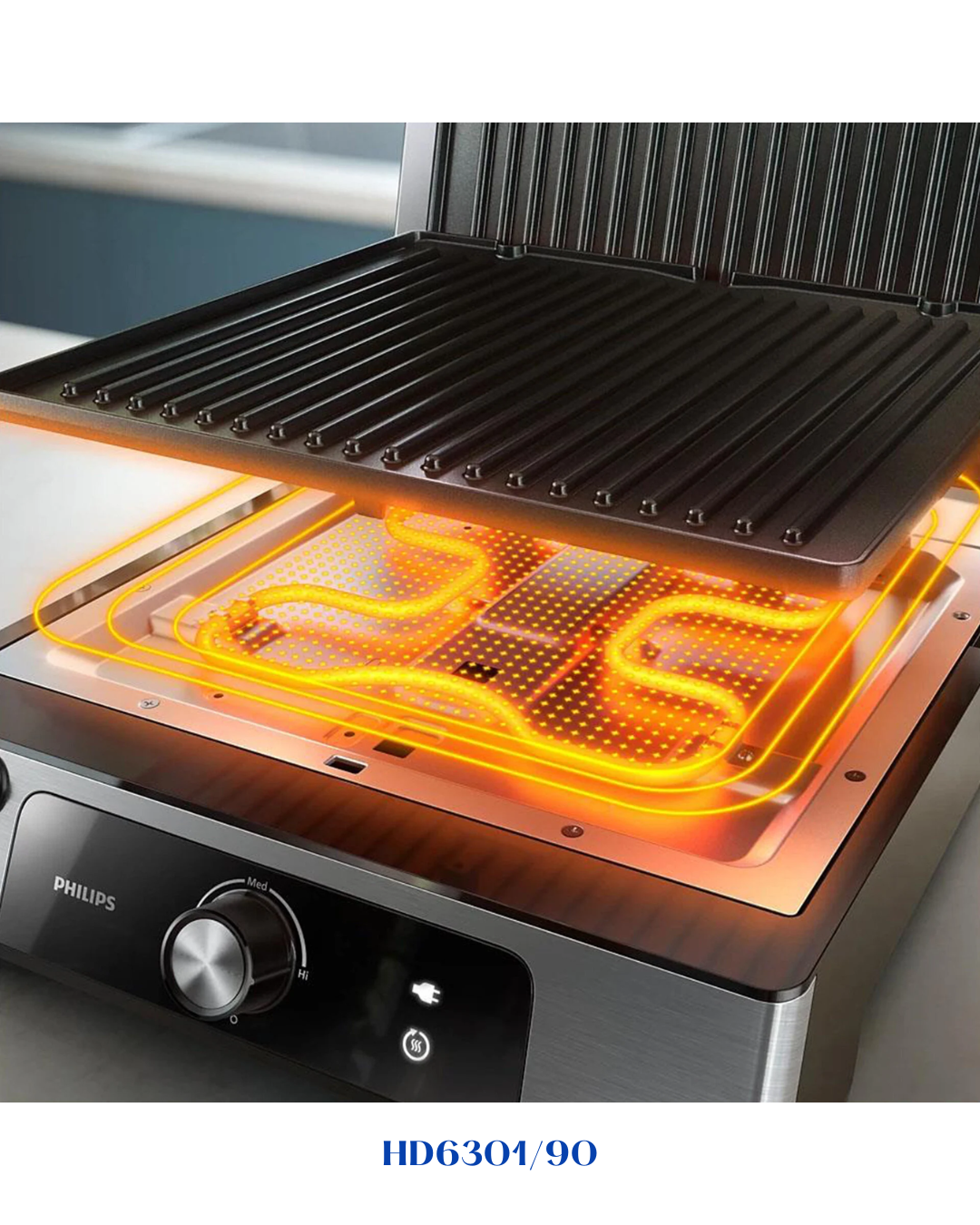 PHILIPS 5000 SERIES CONTACT GRILL HD6301/90