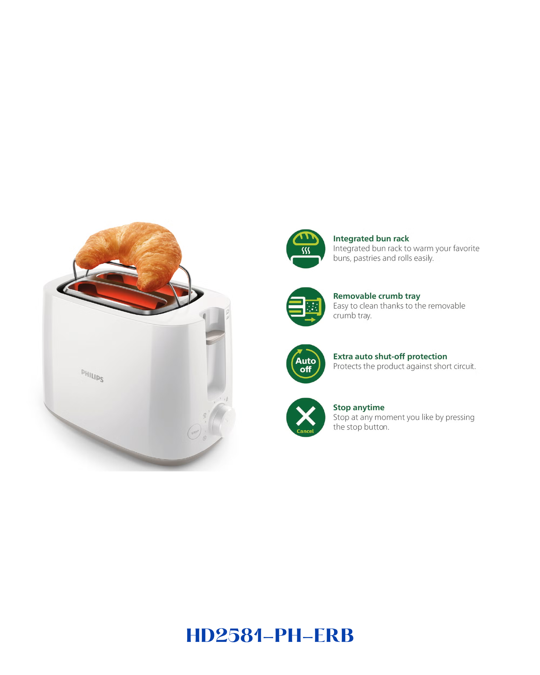 PHILIPS DAILY COLLECTION TOASTER 830W