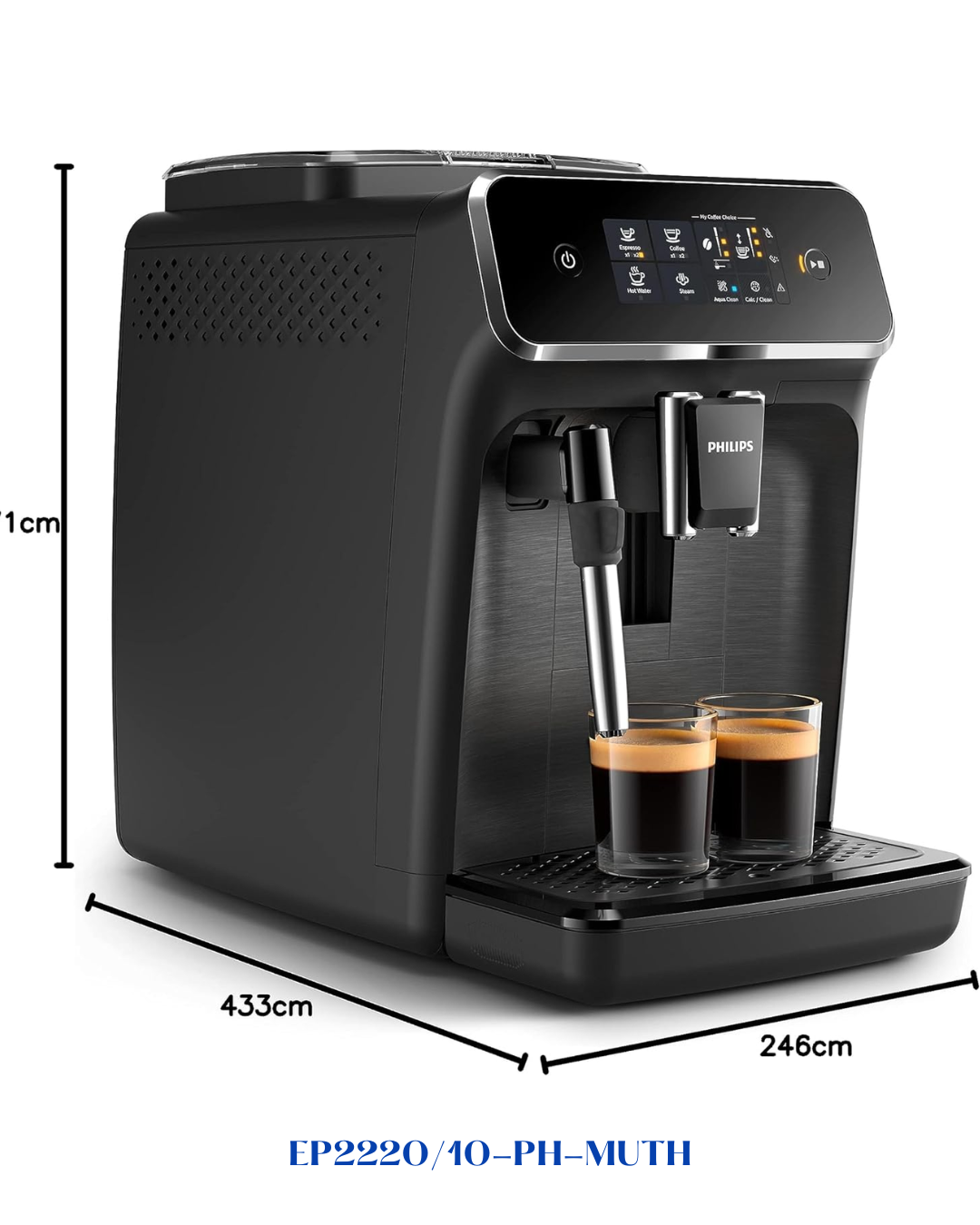 PHILIPS SERIES 2200 FULLY AUTOMATIC ESPRESSO MACHINE 1500W 1.8L