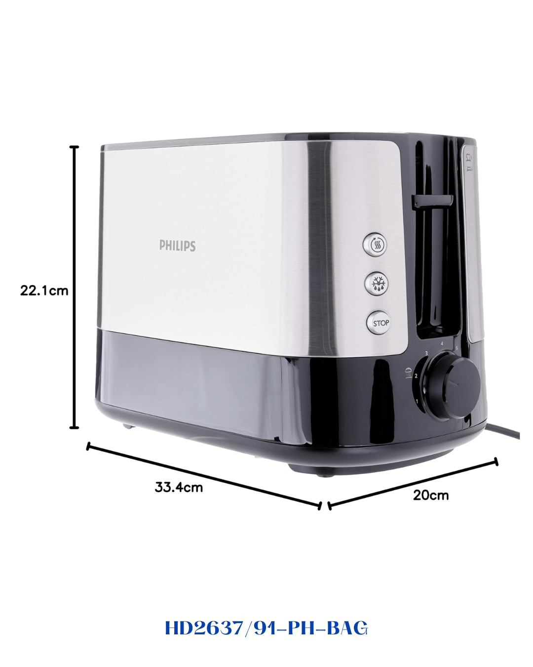 PHILIPS VIVA COLLECTION TOASTER EXTRA-WIDE 1000W