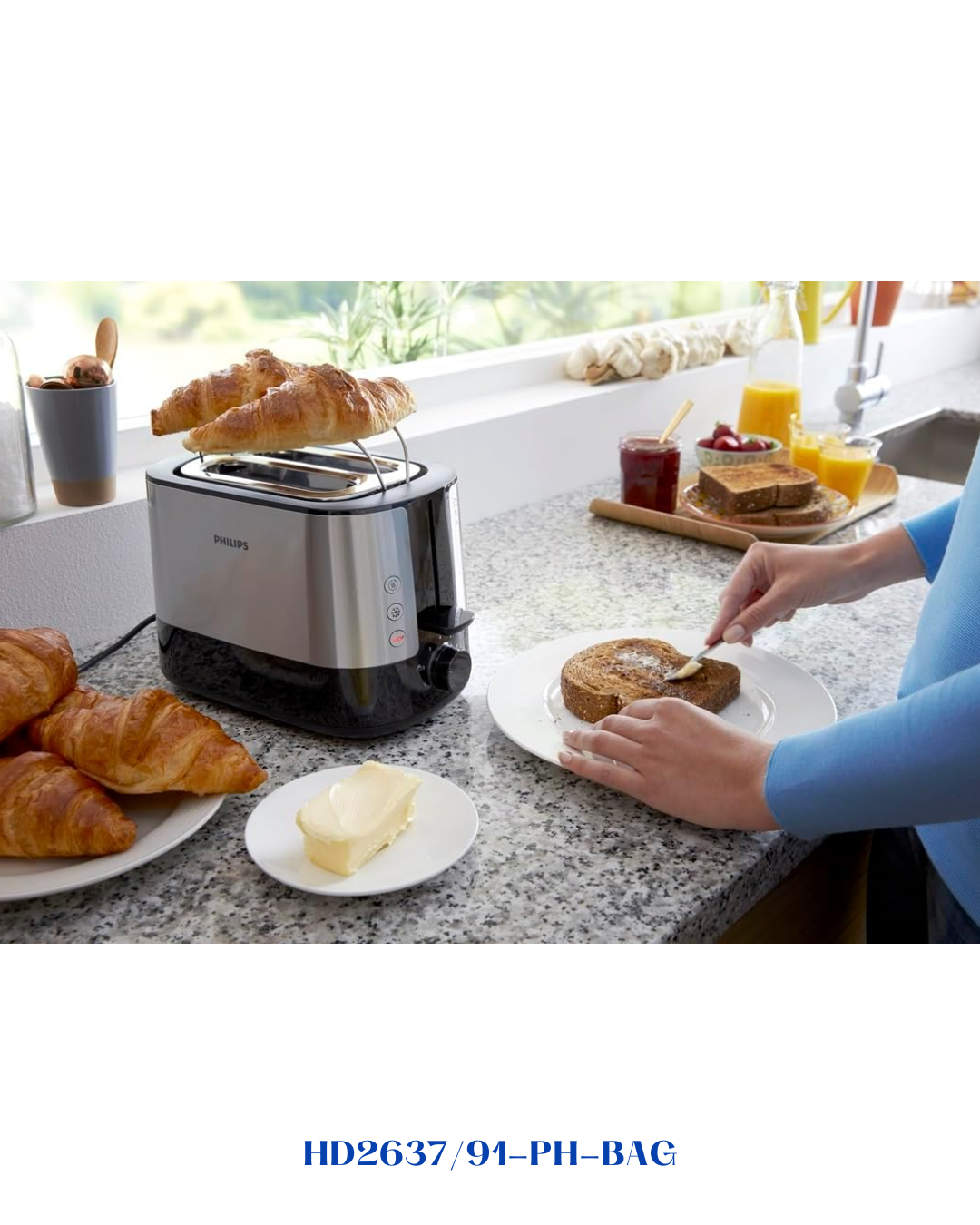 PHILIPS VIVA COLLECTION TOASTER EXTRA-WIDE 1000W