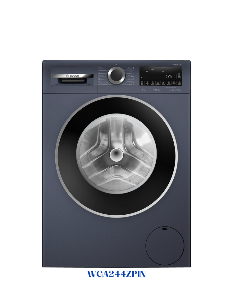 BOSCH Series 6 washing machine, front loader 9 kg-1400 rpm