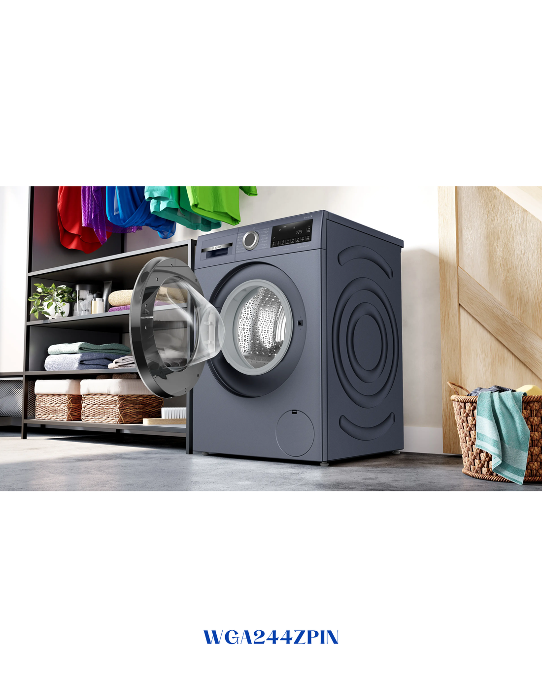 BOSCH Series 6 washing machine, front loader 9 kg-1400 rpm