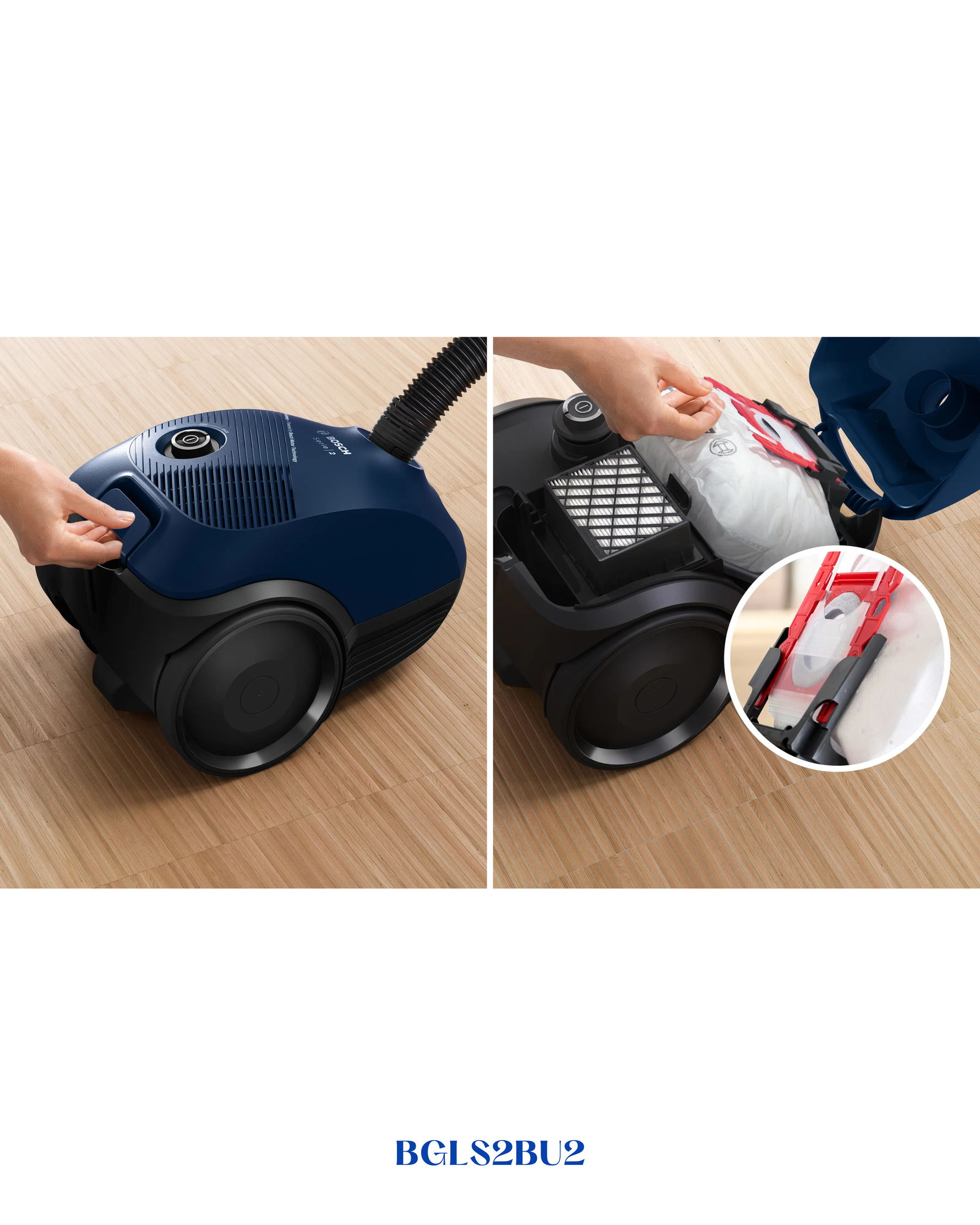 BOSCH SERIES 2 BAGGED VACUUM CLEANER 600W 3.5L BLUE
