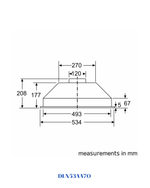 Bosch Series 2 Canopy Cooker Hood 53 cm Grey