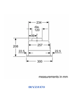 Bosch Series 2 Canopy Cooker Hood 53 cm Grey